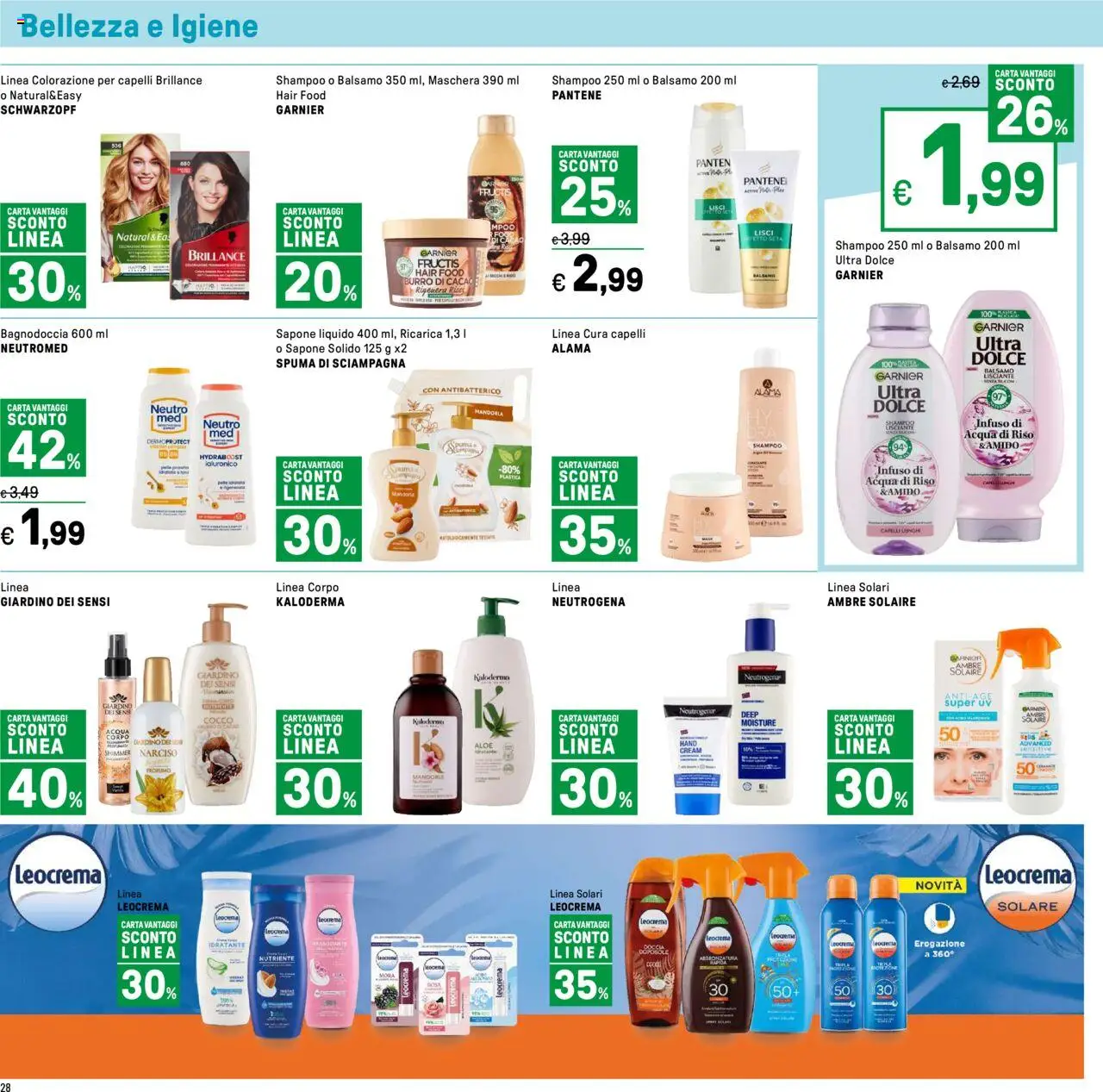 Volantino Iper del 01.08.2025 | Pagina: 28 | Prodotti: Balsamo, Acqua, Cocco, Cacao