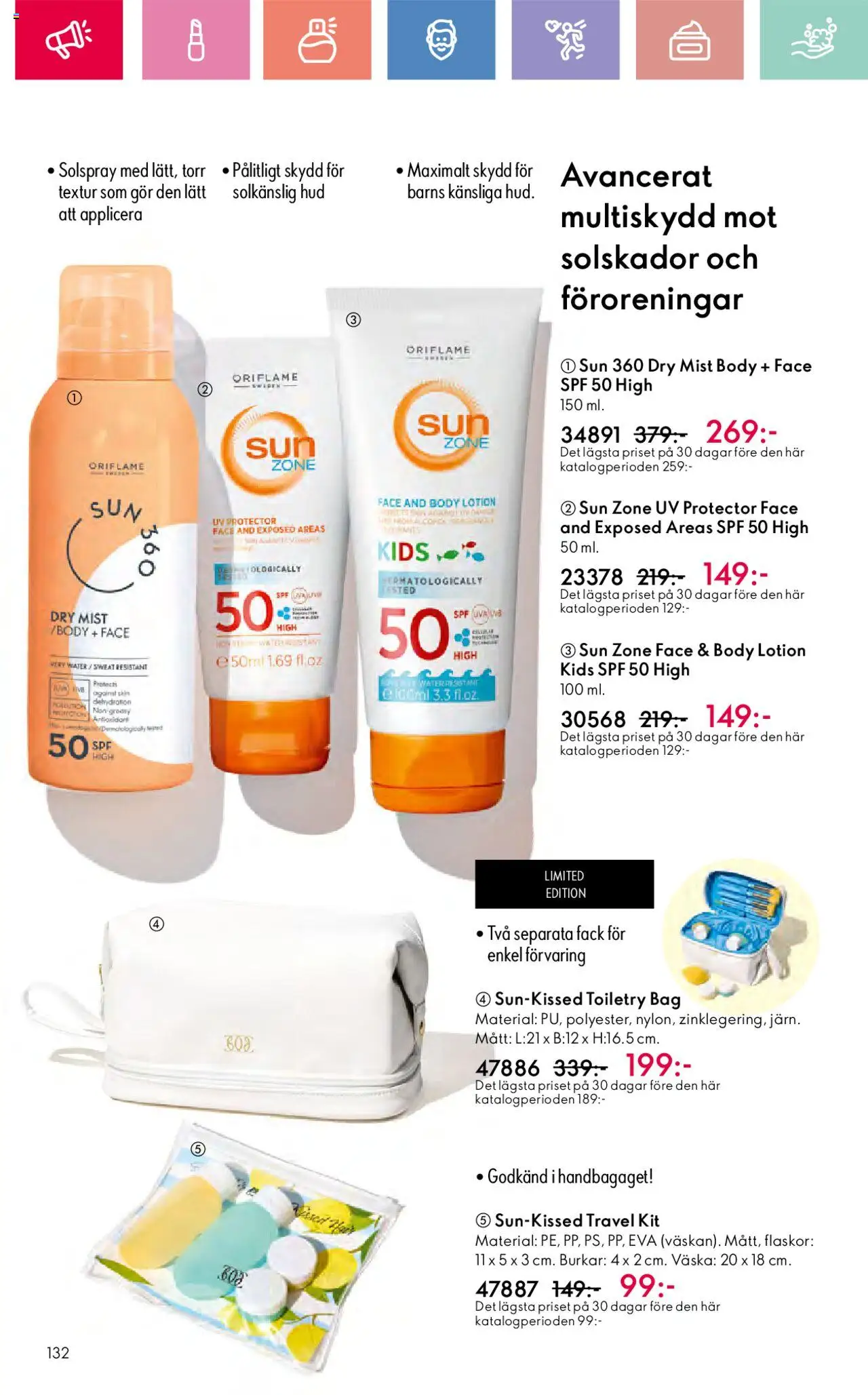 Oriflame reklamblad aktuell från 03.08.2025 | Sida: 132 | Produkter: Body lotion, Väska
