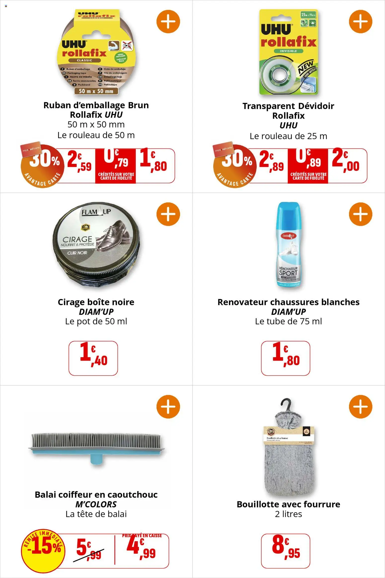 {H1} | Page: 44 | Produits: Rouleau, Solvant, Balai, Bouillotte