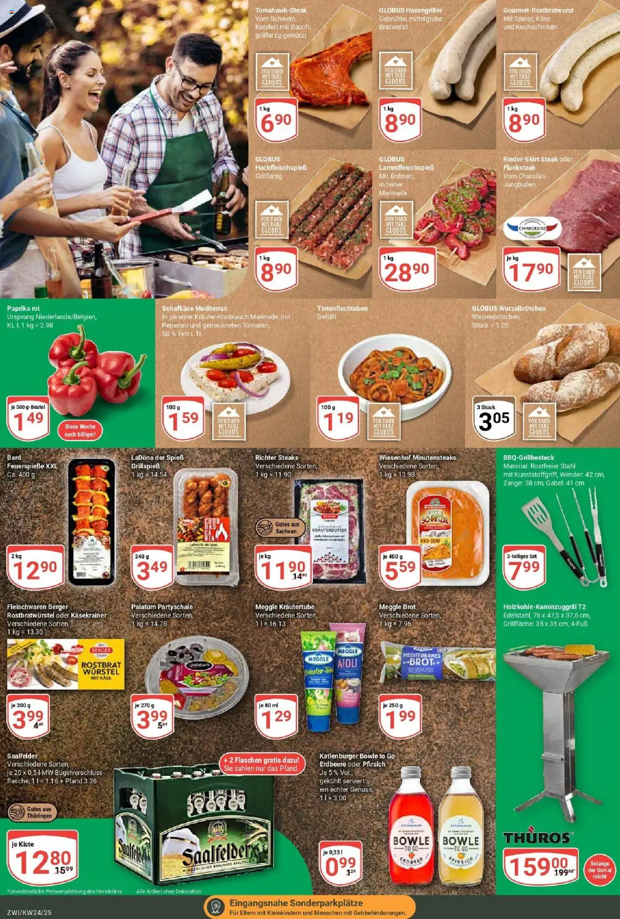 Globus prospekt Zwickau	 - gültig ab dem 08.06.2025 | Seite: 9 | Produkte: Grill, Käse, Käsekrainer, Paprika