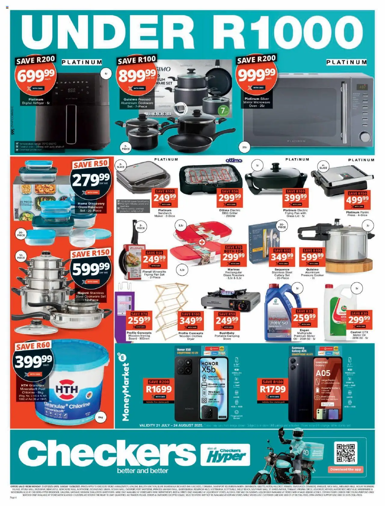Checkers KwaZulu-Natal - July Month-End Promotion │ valid from 21.07.2025 | Page: 10 | Products: Stove, Oil, Wine, Pork