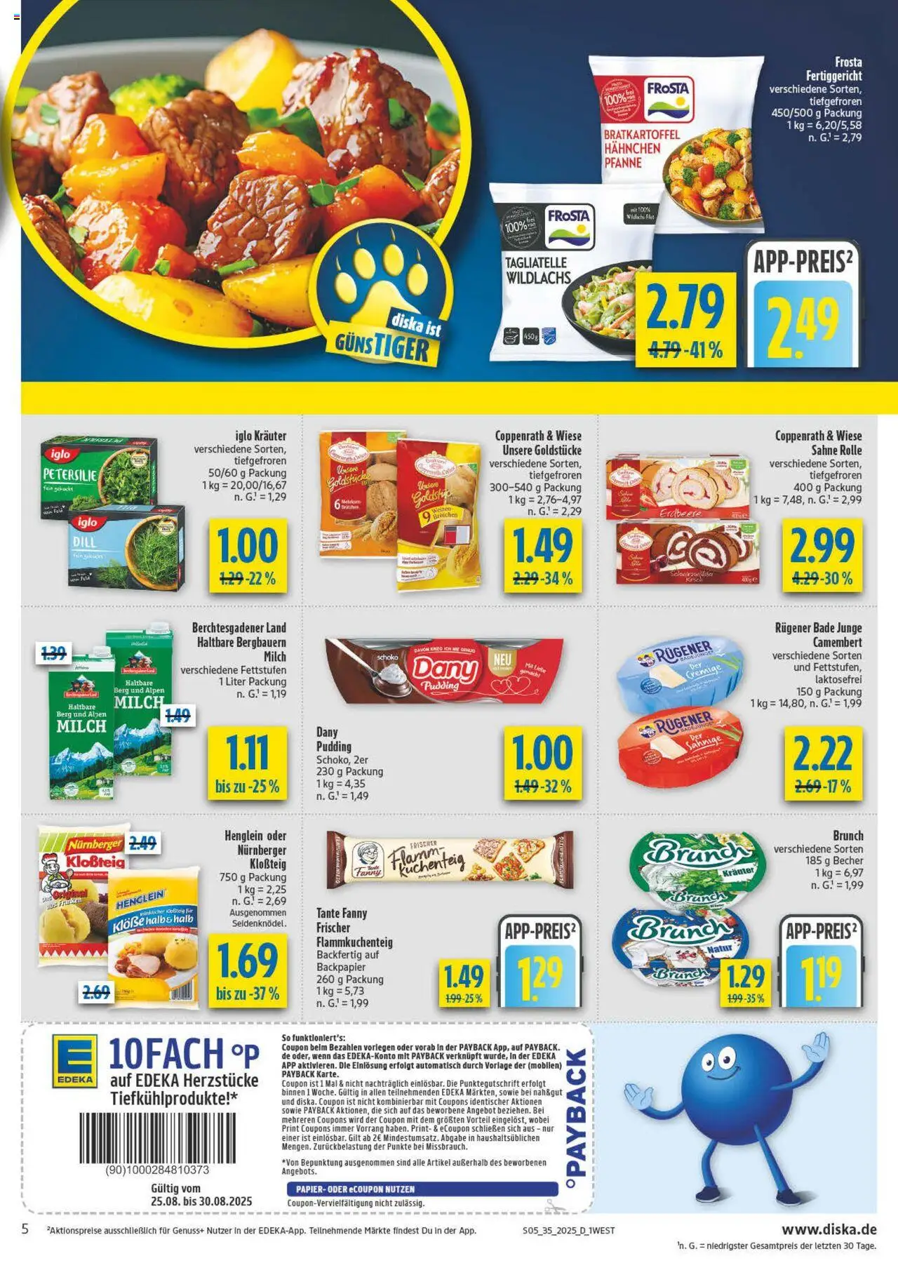 Diska - Bayern - gültig ab dem 25.08.2025 | Seite: 5 | Produkte: Milch, Pudding, Petersilie, Sahne