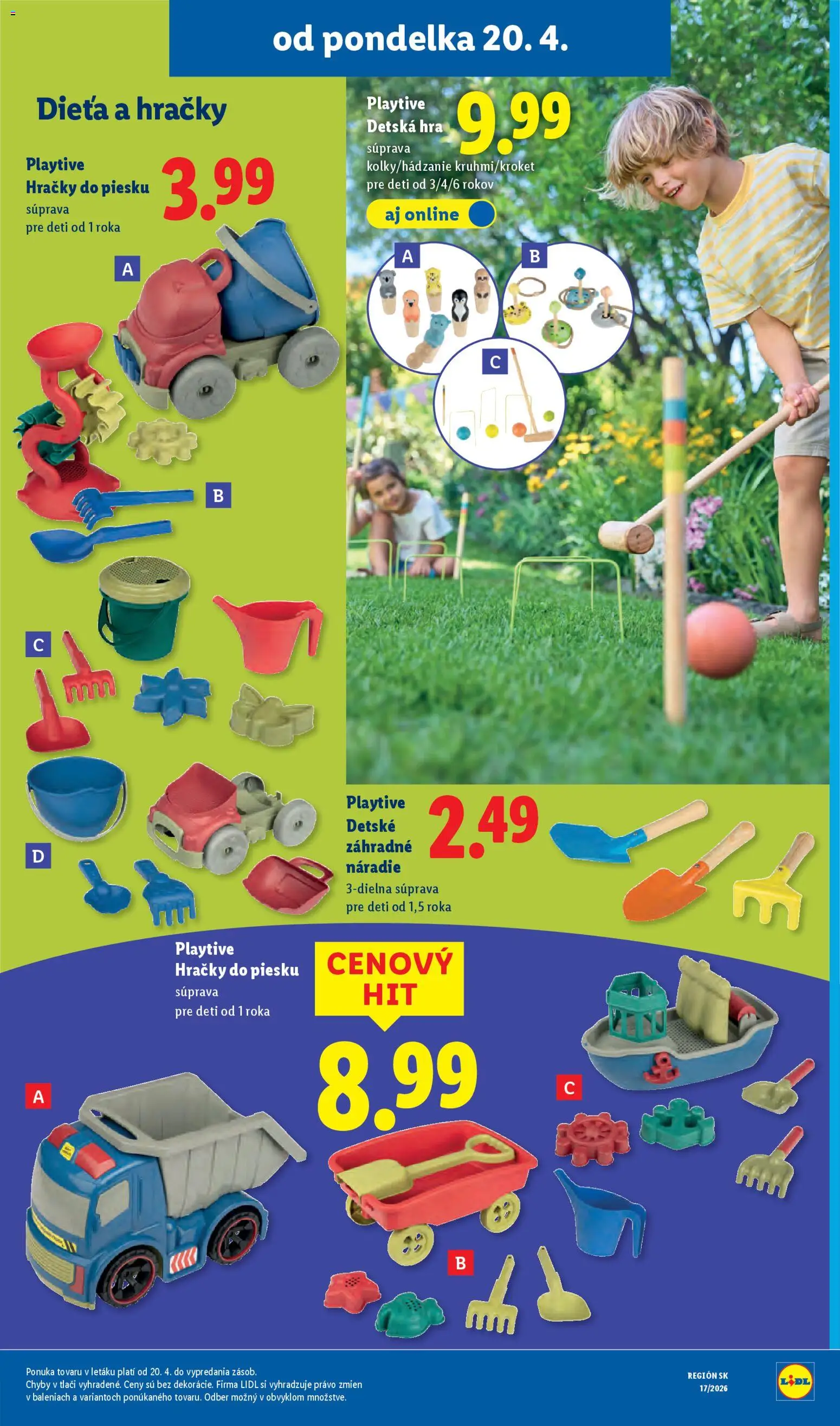 Nové Lidl akcie – leták je platný od 20.04.2026 | Strana: 56 | Produkty: Náradie, Hra, Hračky