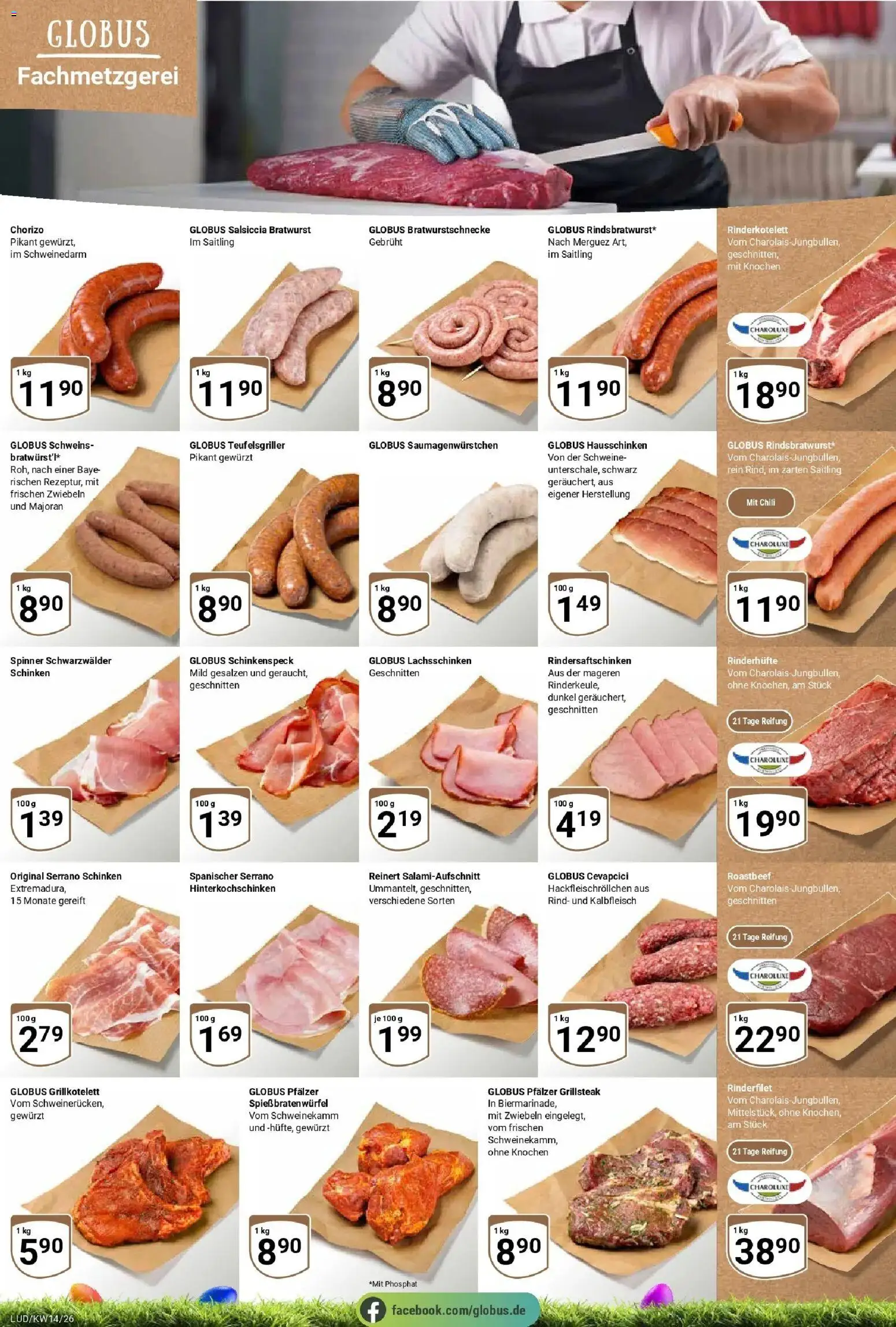 Globus prospekt Ludwigshafen-Oggersheim	 – gültig ab 29.03.2026 | Seite: 13 | Produkte: Rinderfilet, Bratwurst, Roastbeef, Zwiebeln