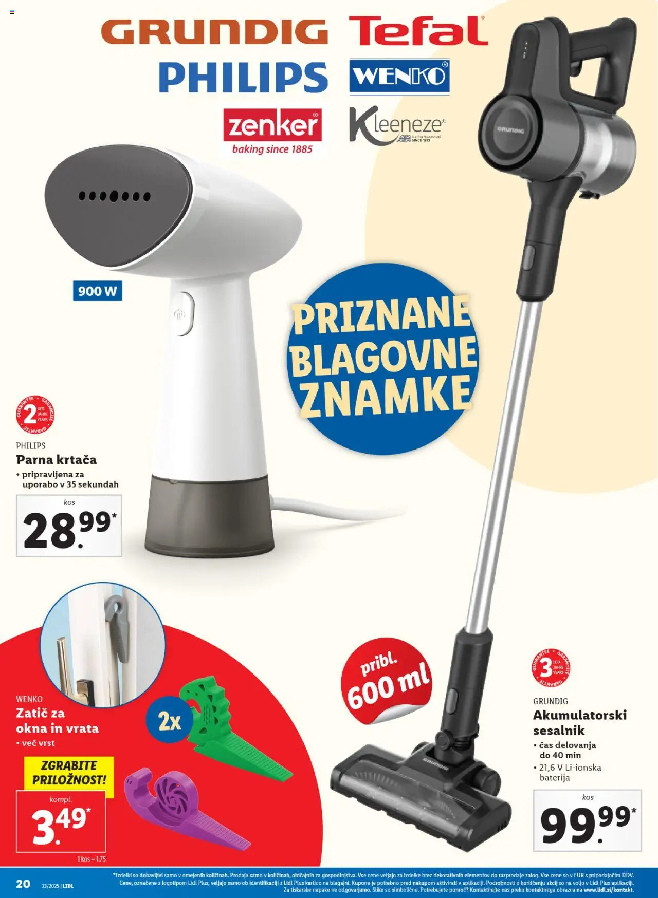 Lidl - Ljubljana │ velja od 14.08.2025 | Stran: 40 | Izdelki: Baterija, Kos, Sesalnik, Vrata