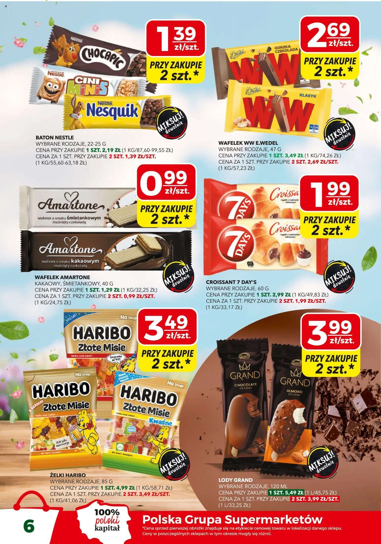 Top Market gazetka od 09.04.2026 | Strona: 6 | Produkty: Żelki haribo, Baton, Żelki, Lody