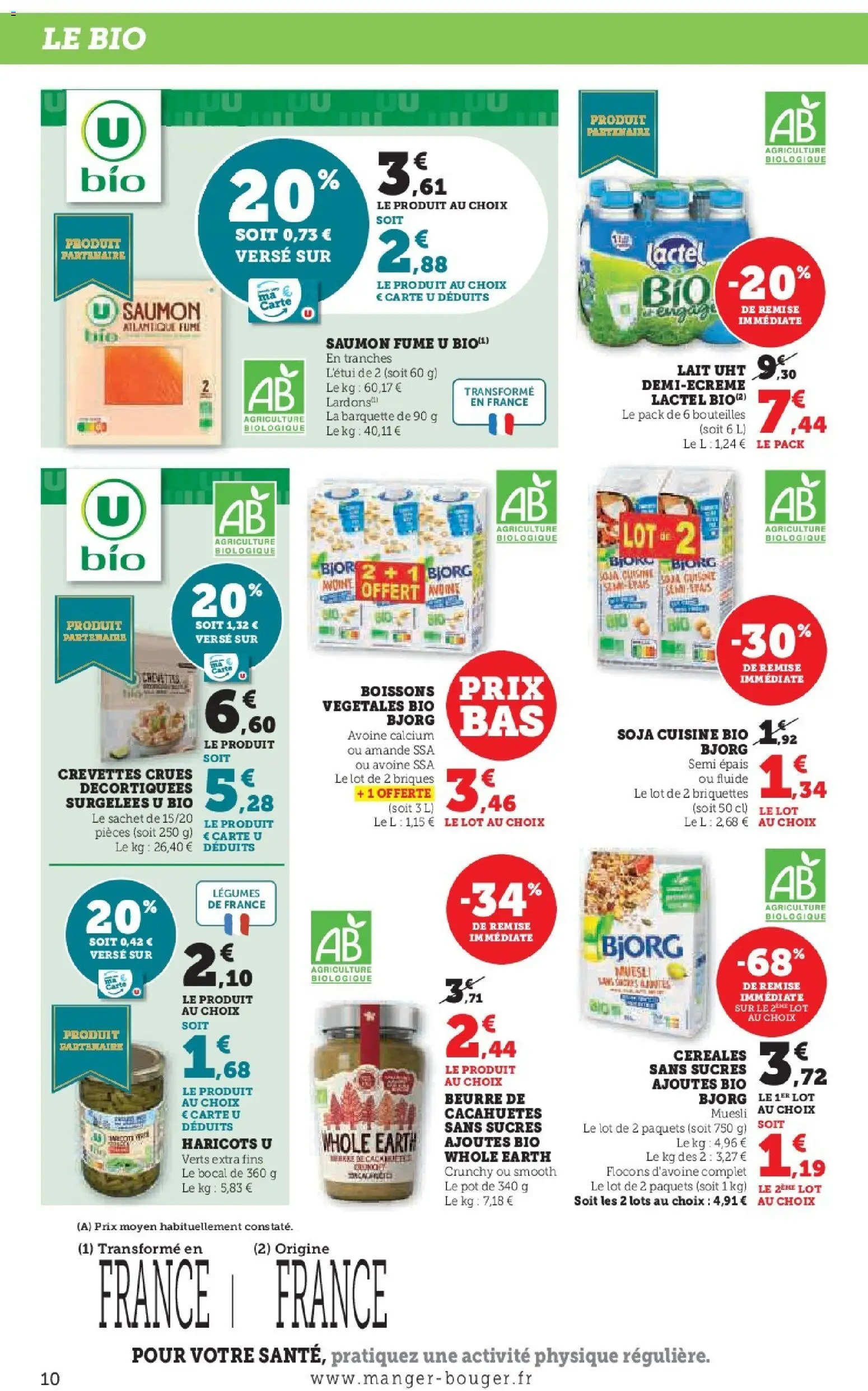 {H1} | Page: 10 | Produits: Flocons, Amande, Crevettes, Céréales