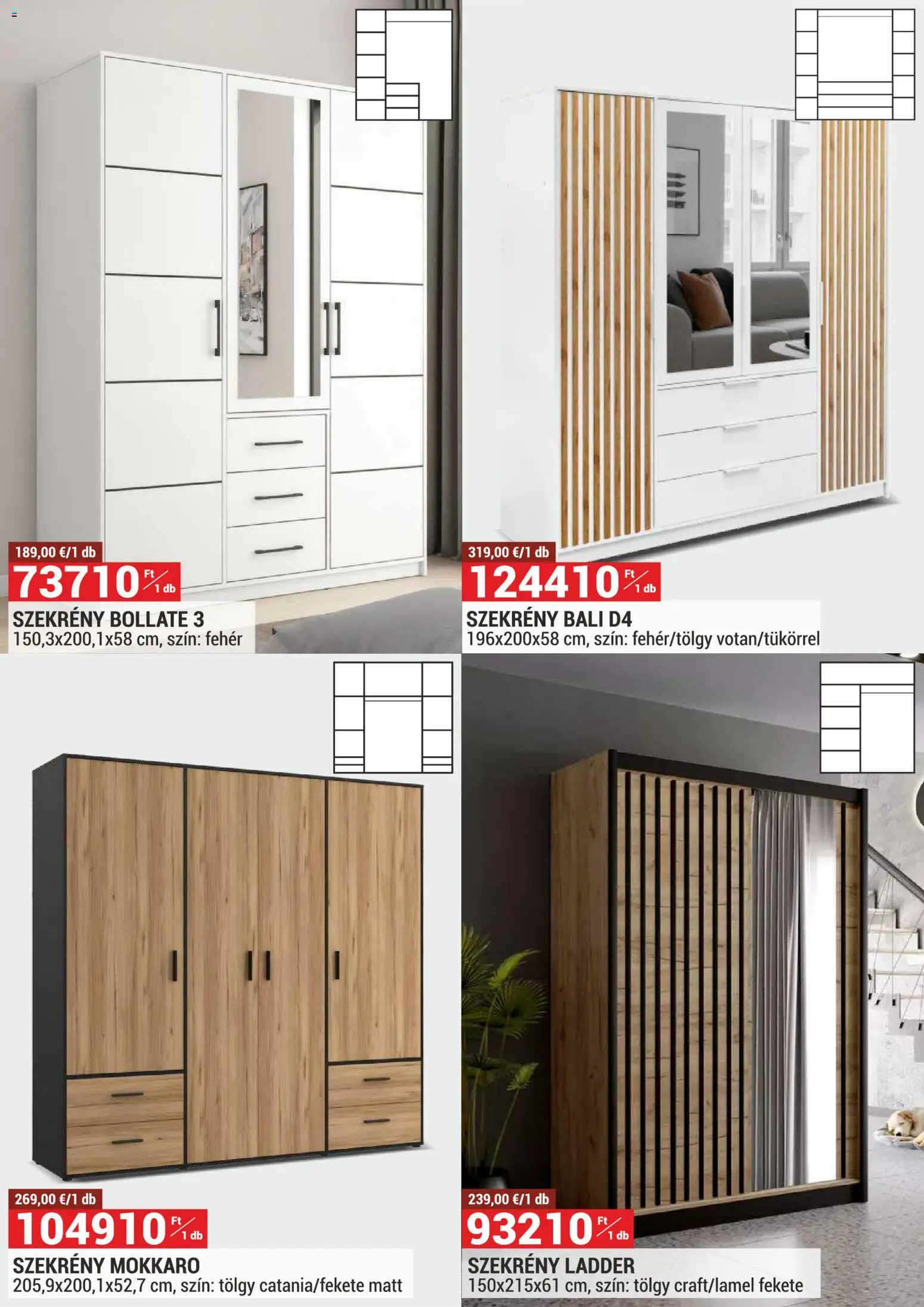 Merkury Market akciós ujság - amely érvényes a következő dátumtól: 01.03.2026 | Oldal: 17 | Termékek: Szekrény