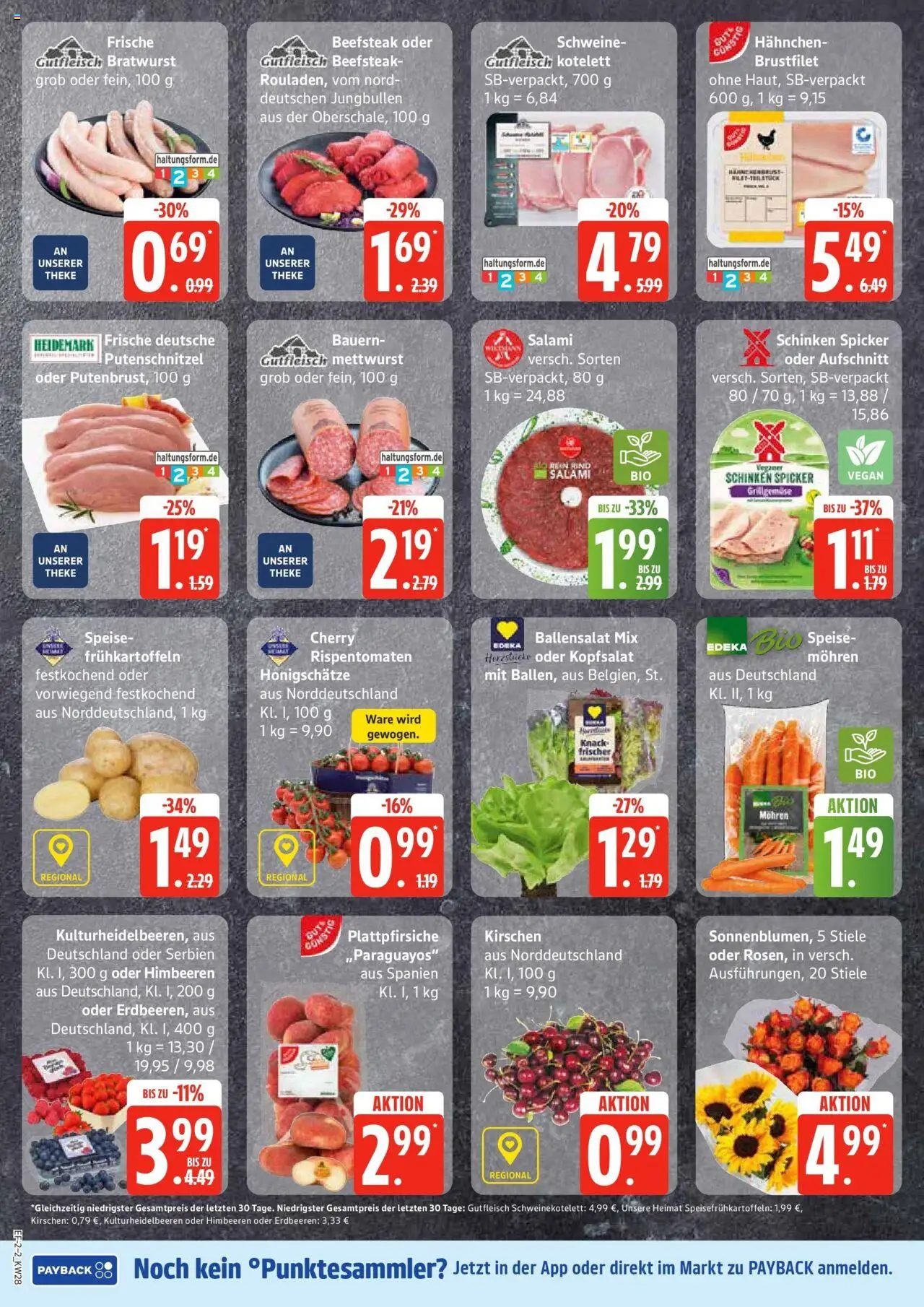 Edeka prospekt Luhnstedt	 - gültig ab dem 06.07.2025 | Seite: 2 | Produkte: Hahnchen, Theke, Mohren, Salami