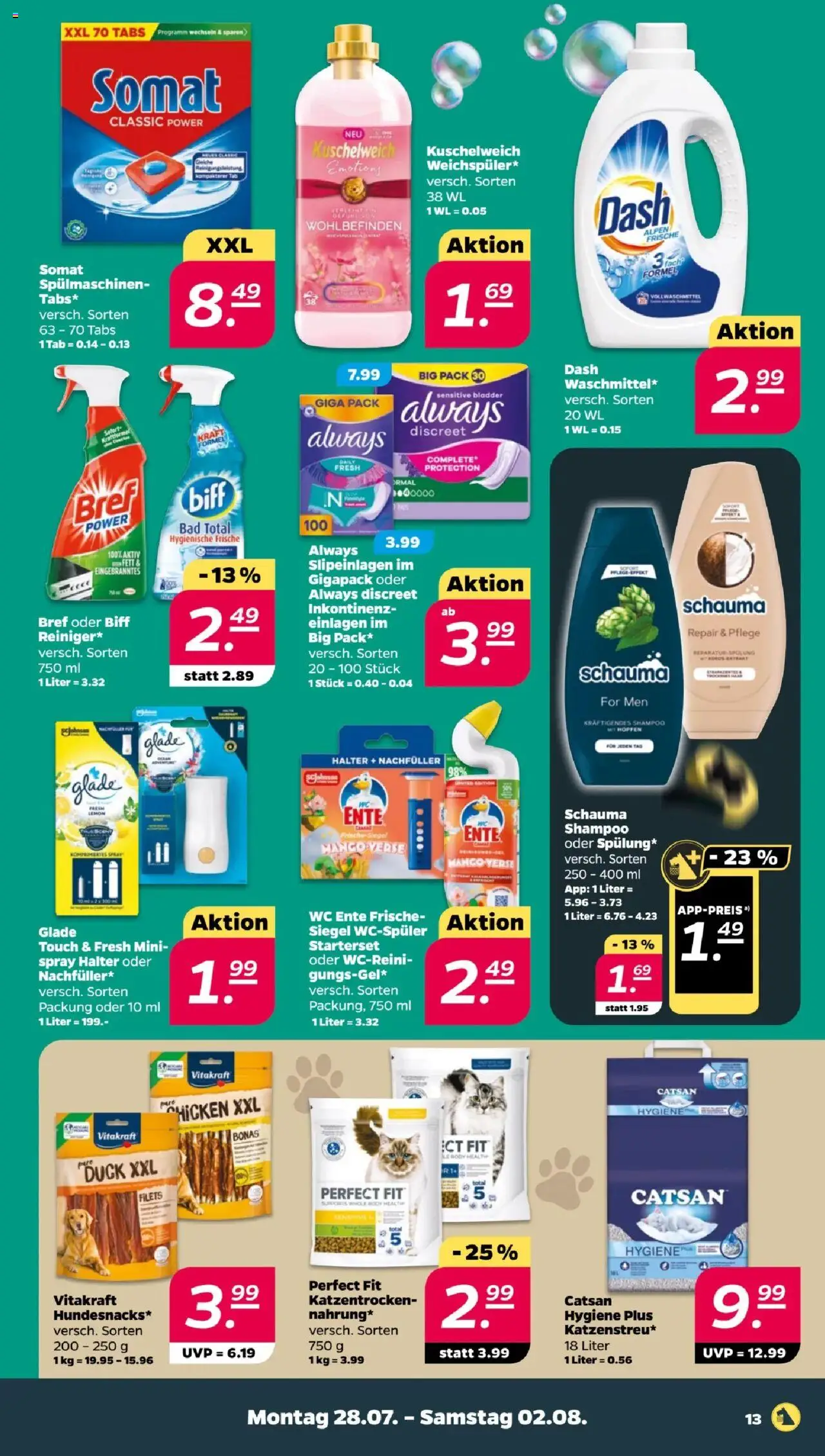 Netto Prospekt 	 - gültig ab dem 28.07.2025 | Seite: 13 | Produkte: Bad, Shampoo, Mango, Ente
