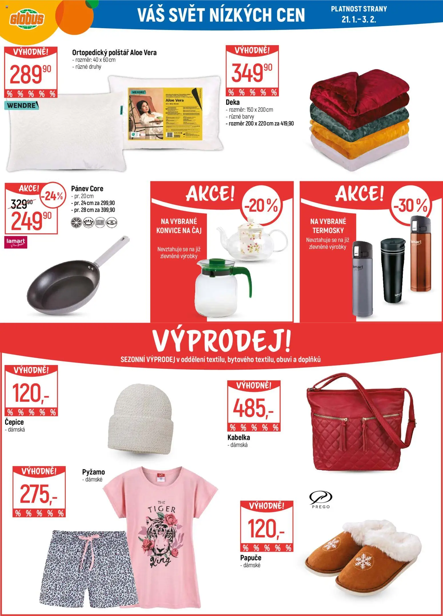 Globus leták - Praha-Štěrboholy od 21.01.2026 | Strana: 25 | Produkty: Globus, Pánev, Kabelka, Papuče