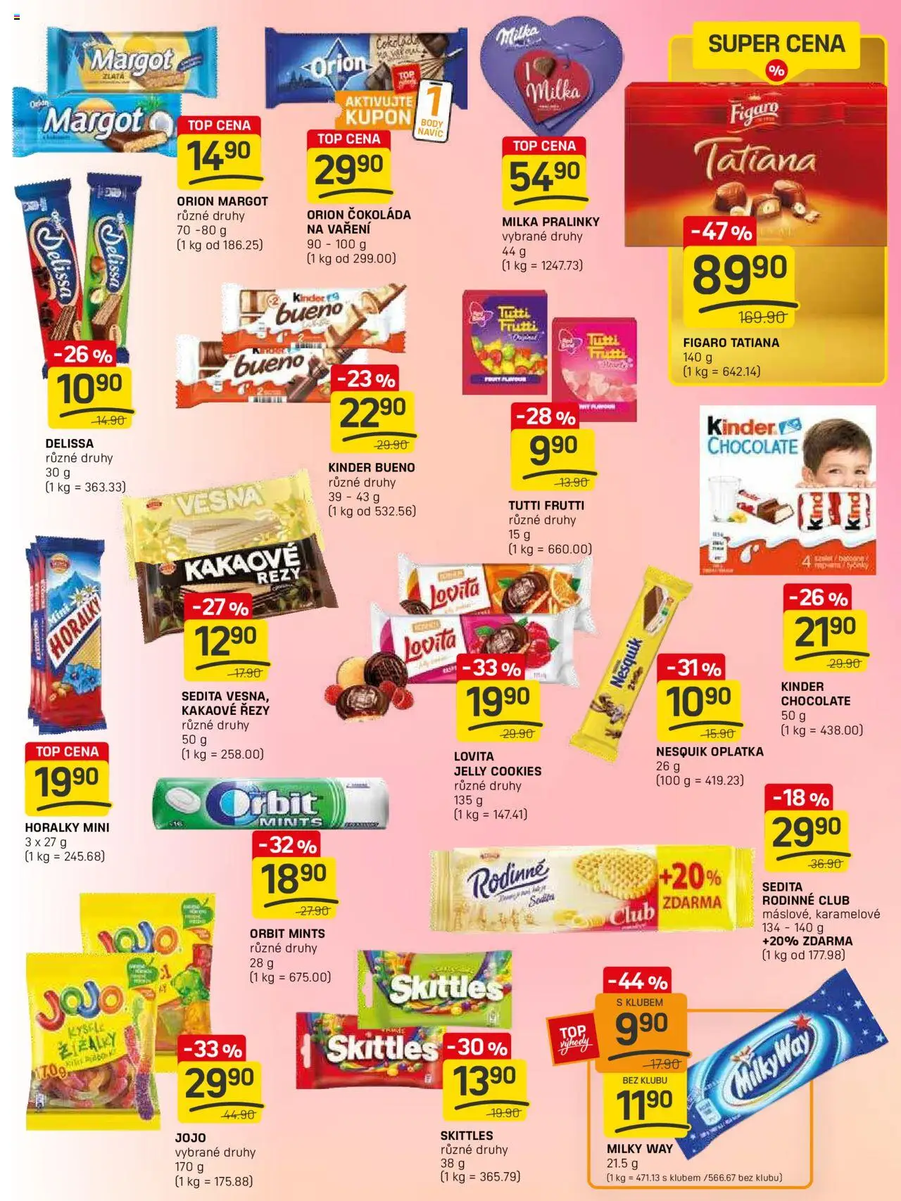 Flop leták - FlopTop od 08.10.2025 | Strana: 11 | Produkty: Horalky, Skittles, Nesquik, Kinder Bueno