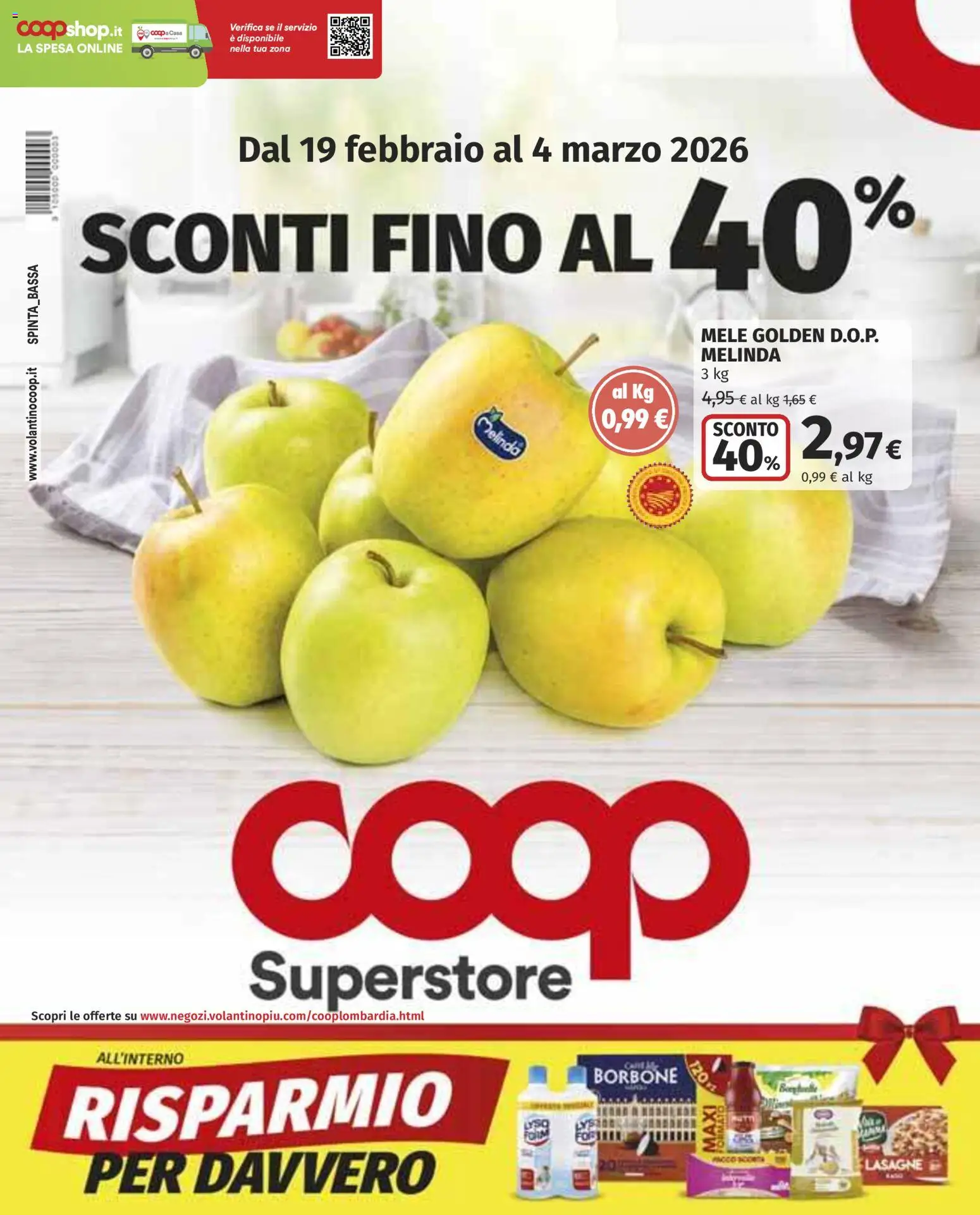 Volantino COOP del 19.02.2026 | Pagina: 1 | Prodotti: Mele