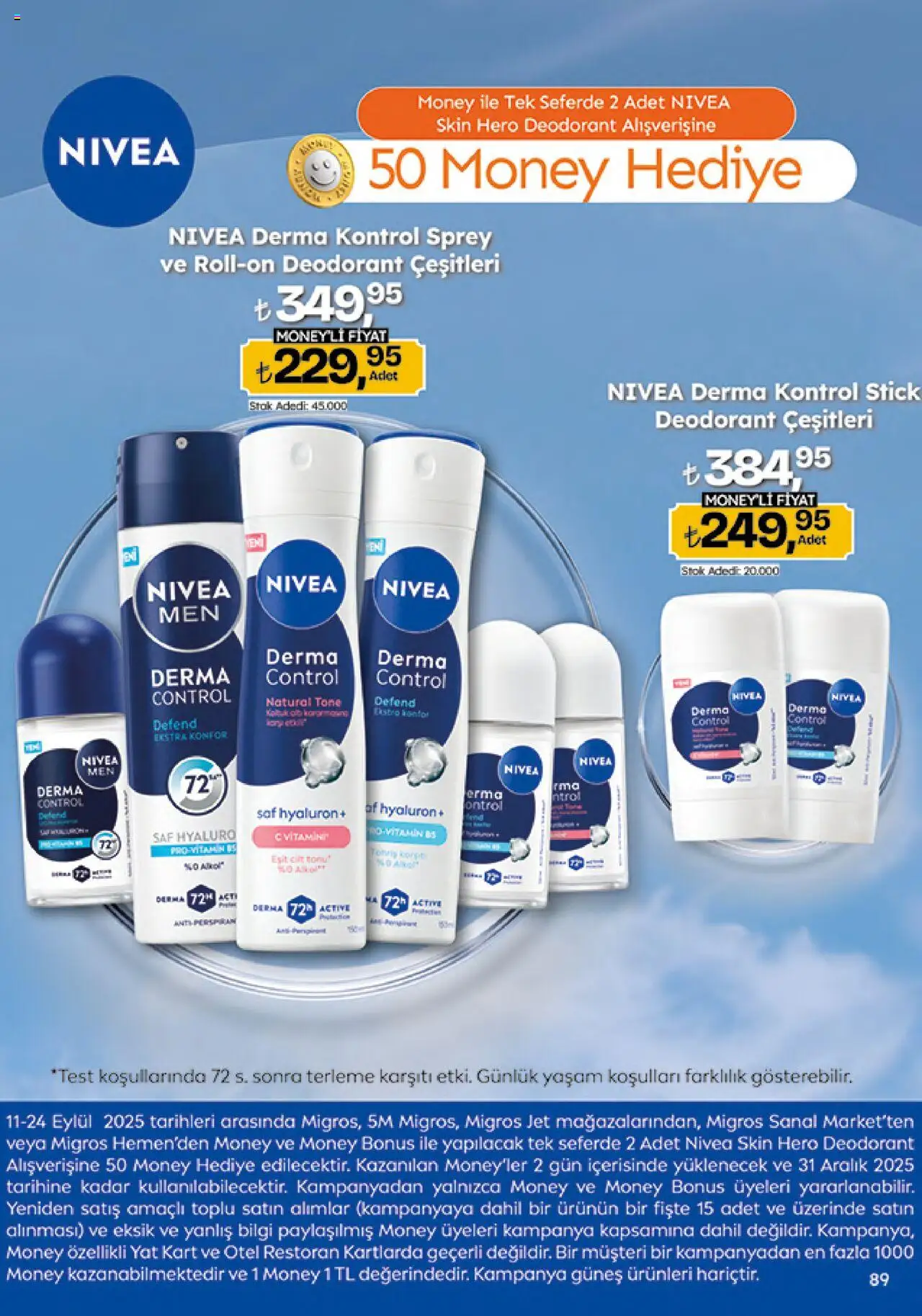 Migros Katalog - Migroskop - 11.09.2025 tarihinden itibaren geçerlidir | Sayfa: 89 | Ürünler: Deodorant