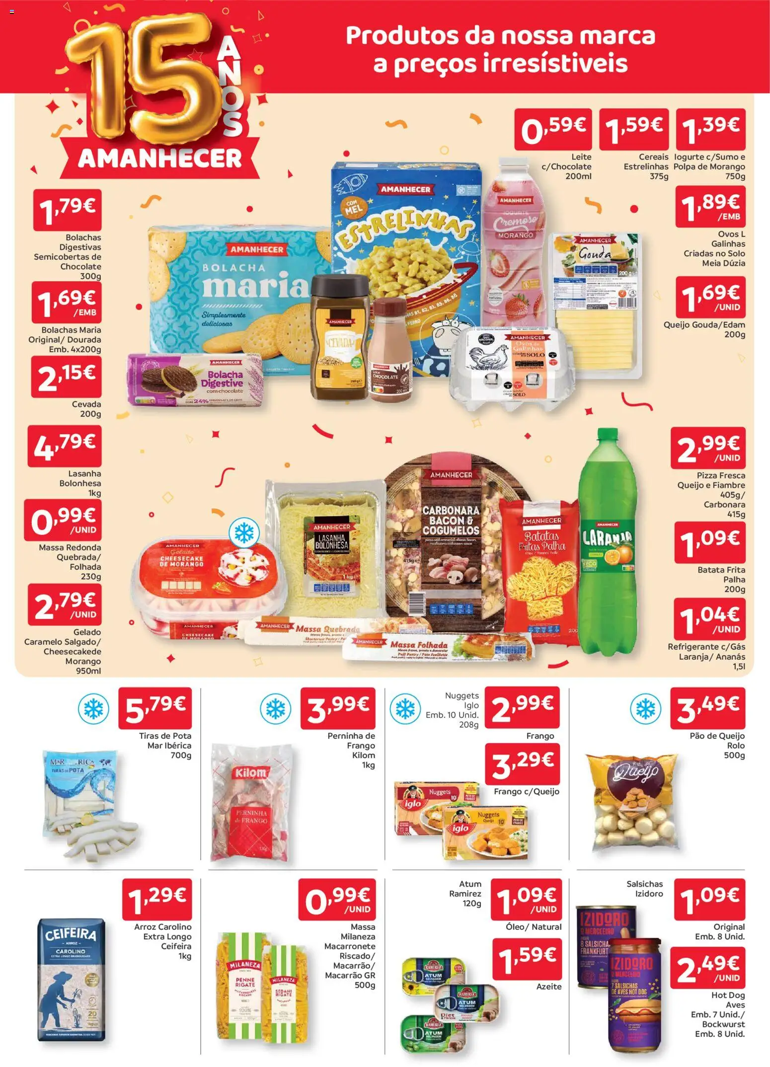 Amanhecer folheto │ válido de 02.04.2026 | Página: 3 | Produtos: Atum, Bacon, Ferro, Pizza