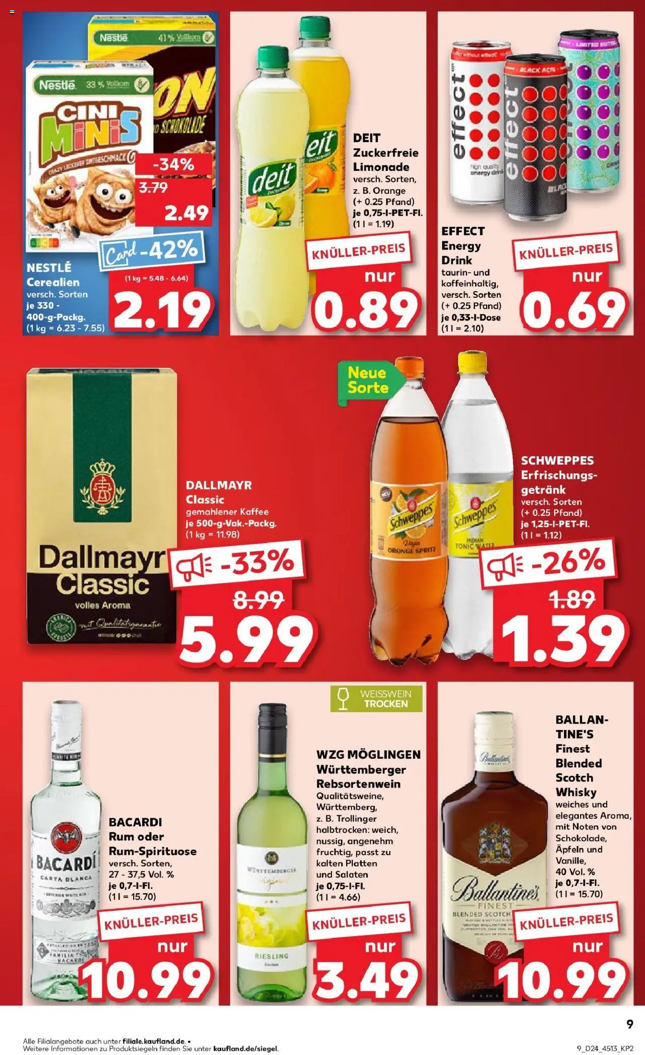 Kaufland prospekt Dingolfing	 - gültig ab dem 11.06.2025 | Seite: 9 | Produkte: Schokolade, Rum, Limonade, Dallmayr