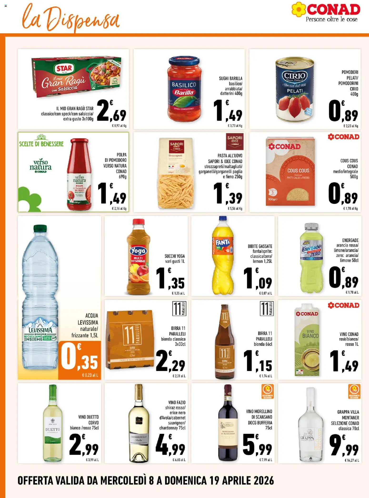 Volantino Conad del 08.04.2026 | Pagina: 12 | Prodotti: Pomodorini, Limone, Pomodori, Arancia