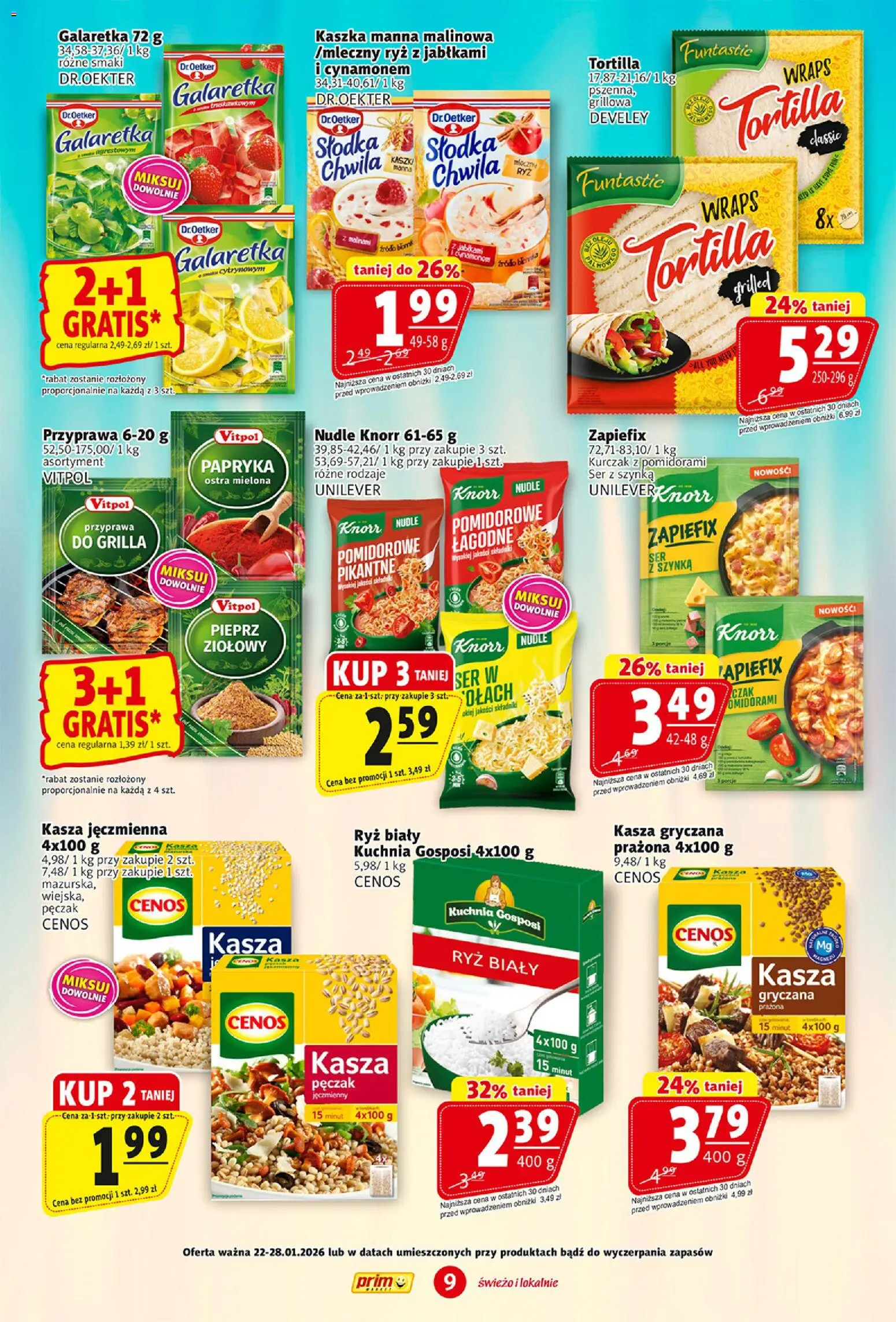 Prim Market Gazetka od 22.01.2026 | Strona: 9 | Produkty: Kasza, Kurczak, Kasza gryczana, Ryż