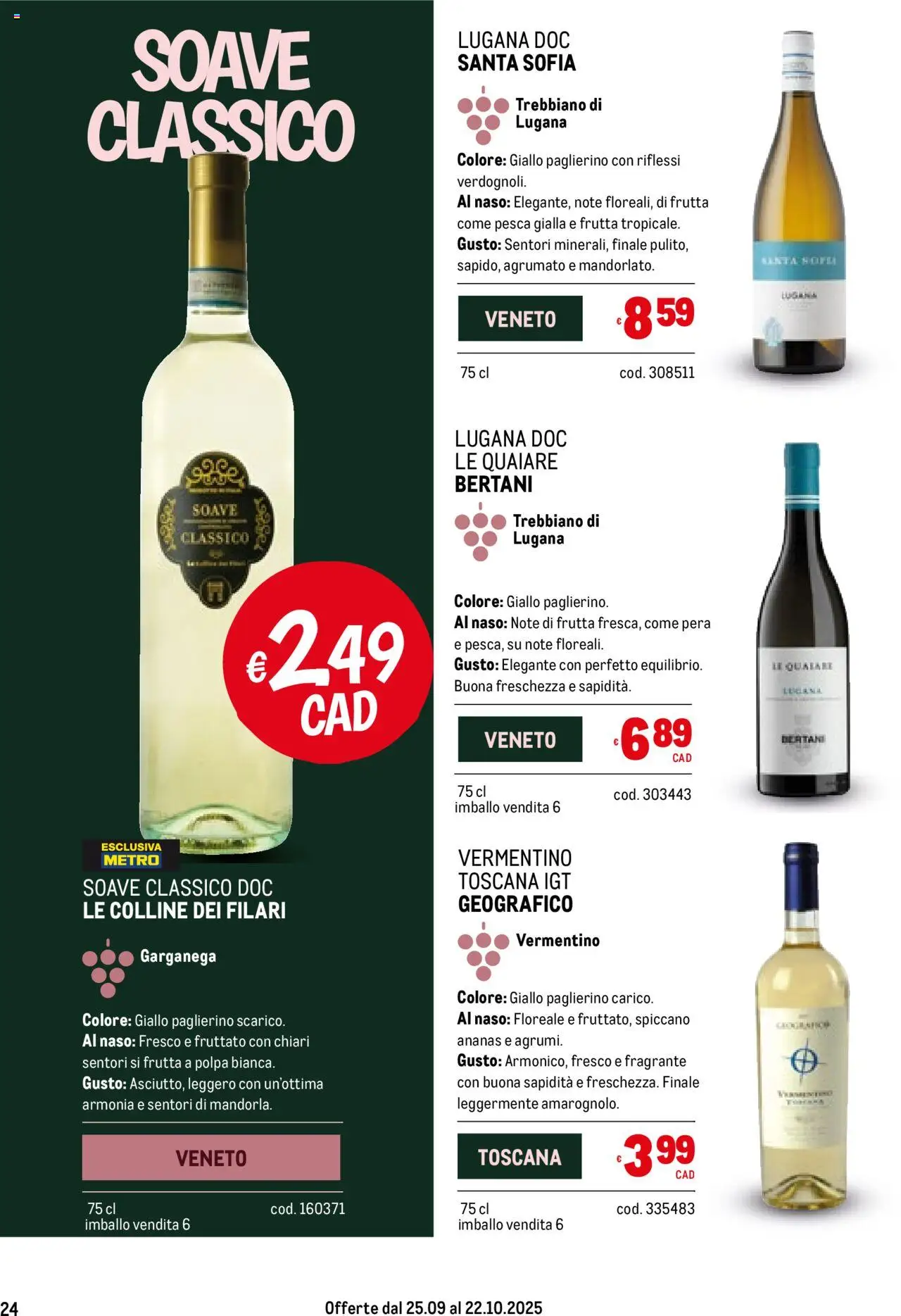 Volantino Metro del 25.09.2025 | Pagina: 24 | Prodotti: Frutta, Pesca, Ananas, Pera