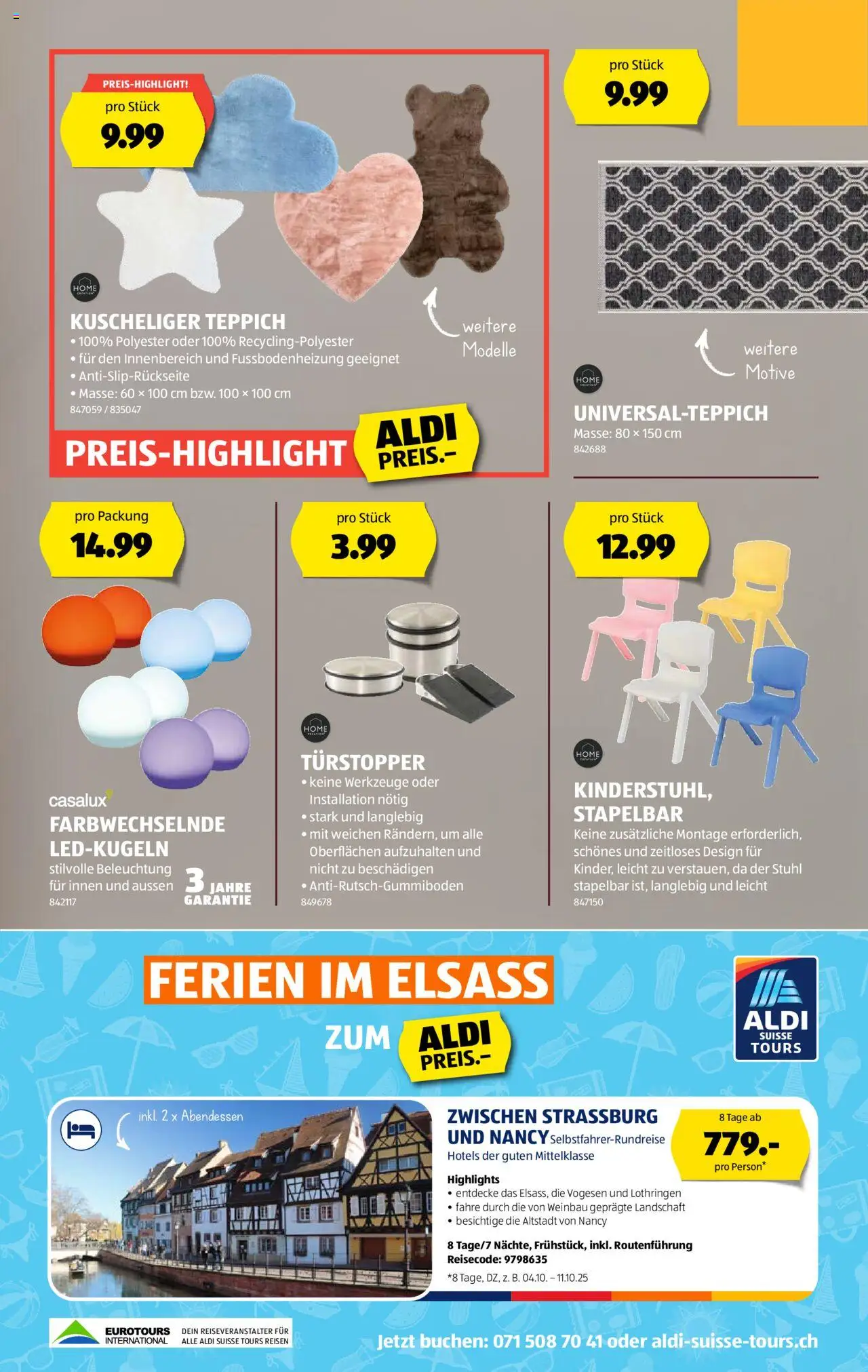 Aldi Aktionen ab 14.08.2025 | Seite: 15 | Produkte: Stuhl, Teppich