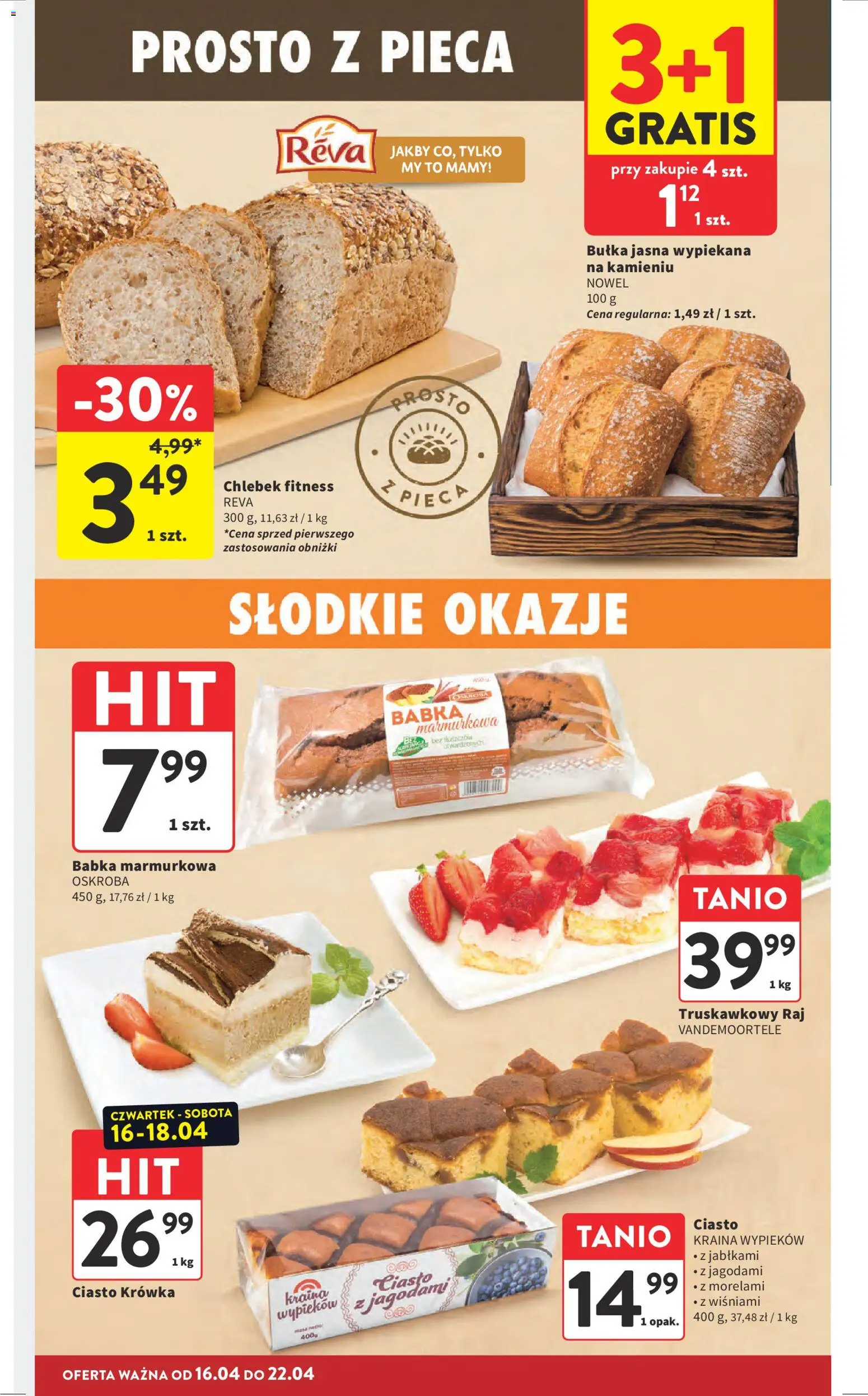 Intermarche gazetka od 16.04.2026 | Strona: 18 | Produkty: Ciasto krówka, Ciasto, Krowka, Babka