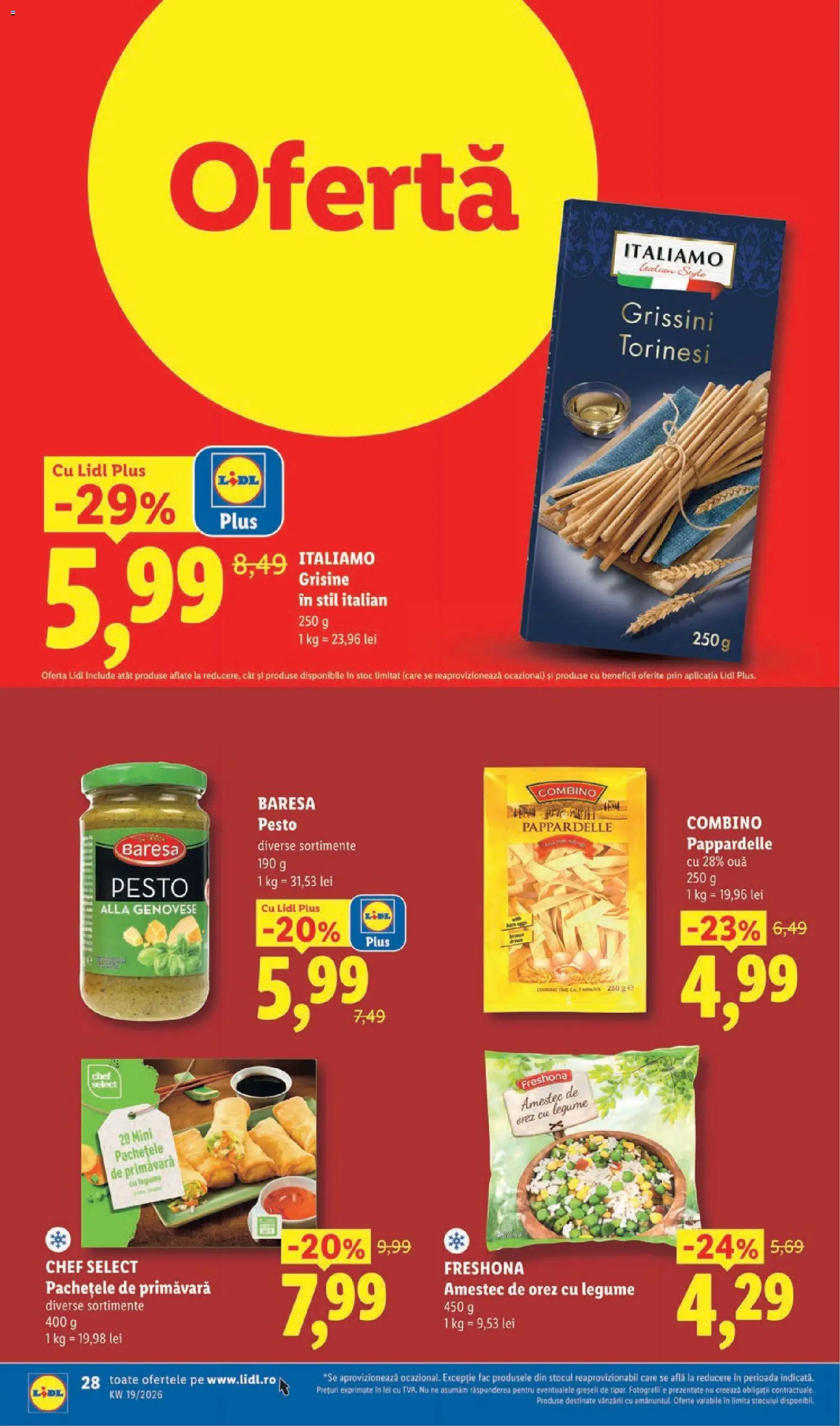 Noul catalog Lidl – valabil de la 04.05.2026 | Pagină: 28 | Produse: Ouă, Orez, Kanca, Legume