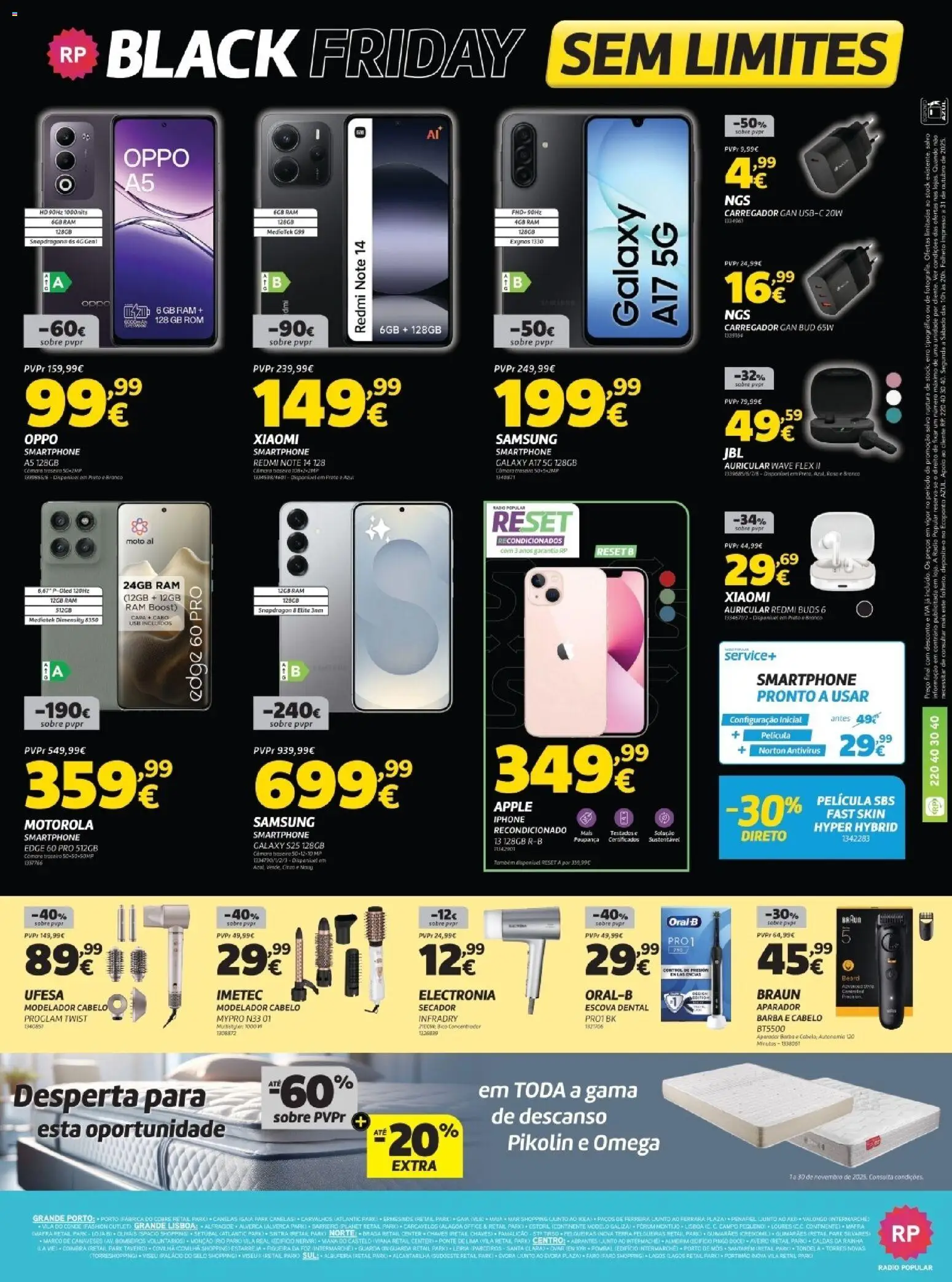 Radio Popular - Black Friday  │ válido de 11.11.2025 | Página: 8 | Produtos: Cabo, USB, Secador, Aparador