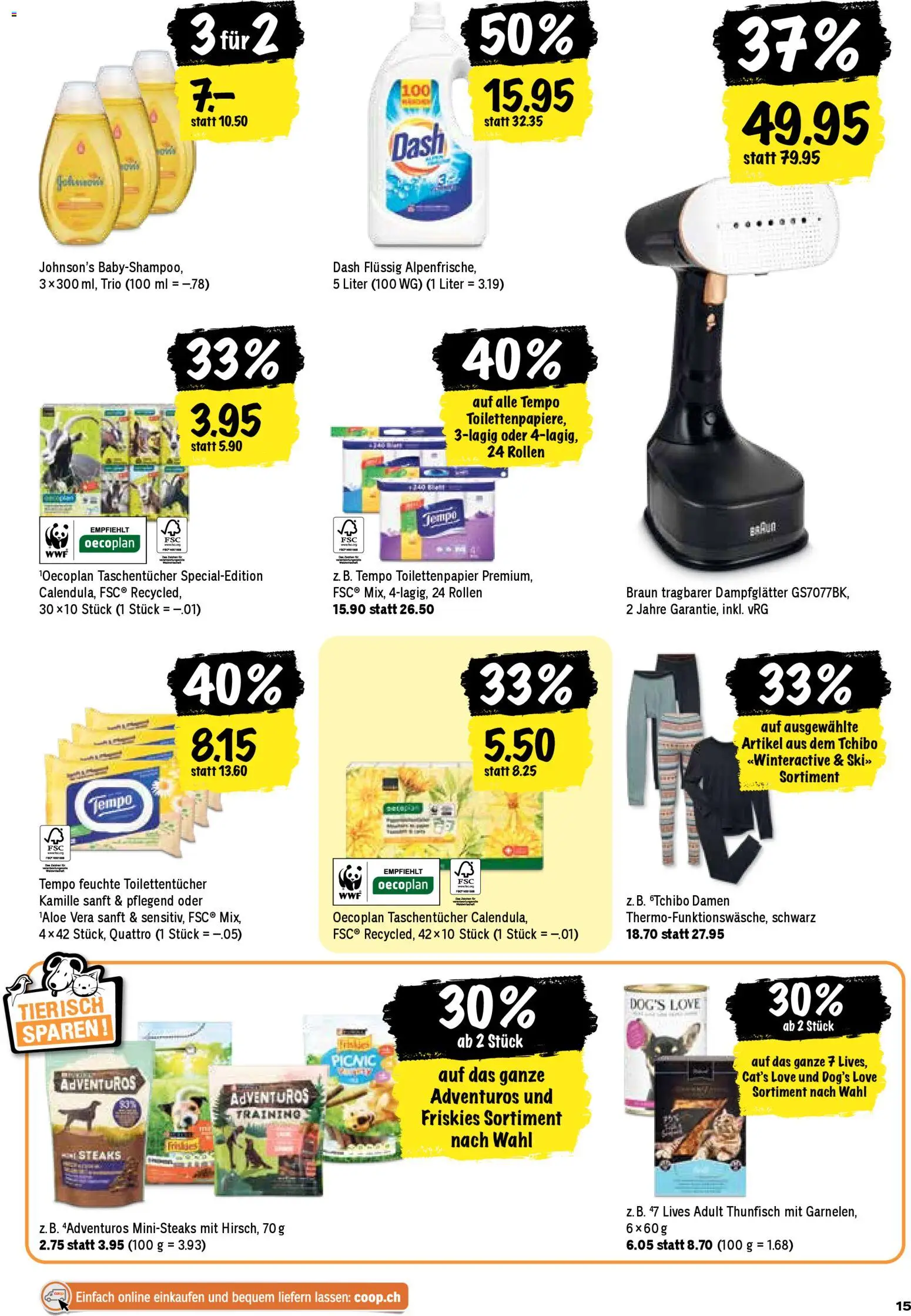 Coop Aktionen – gültig ab 06.11.2025 | Seite: 15 | Produkte: Shampoo, Toilettenpapier