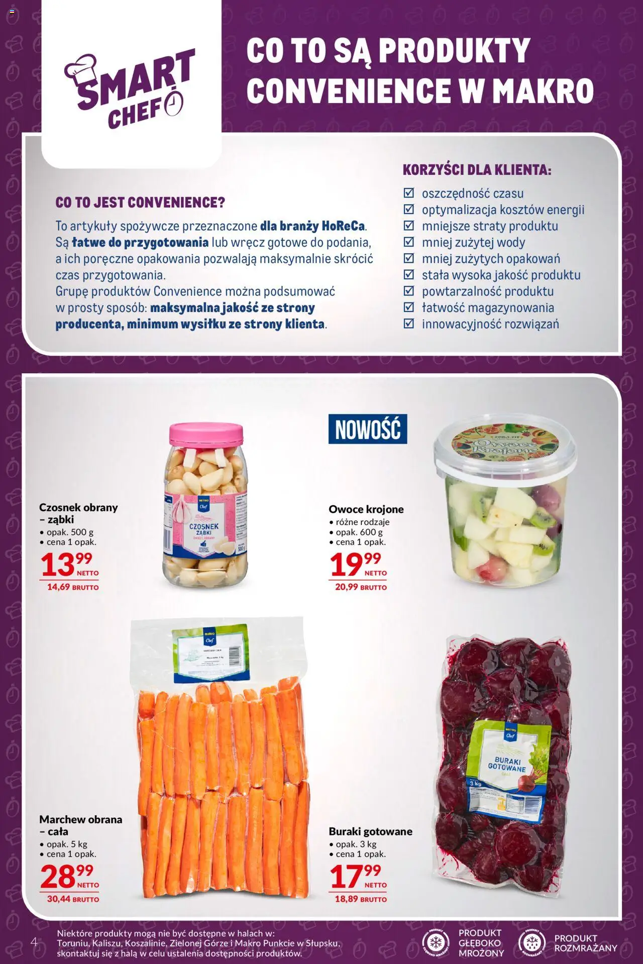 Makro Gazetka - Oferta dla gastronomii od 27.05.2025 | Strona: 4 | Produkty: Czosnek, Buraki, Buraki gotowane, Owoce