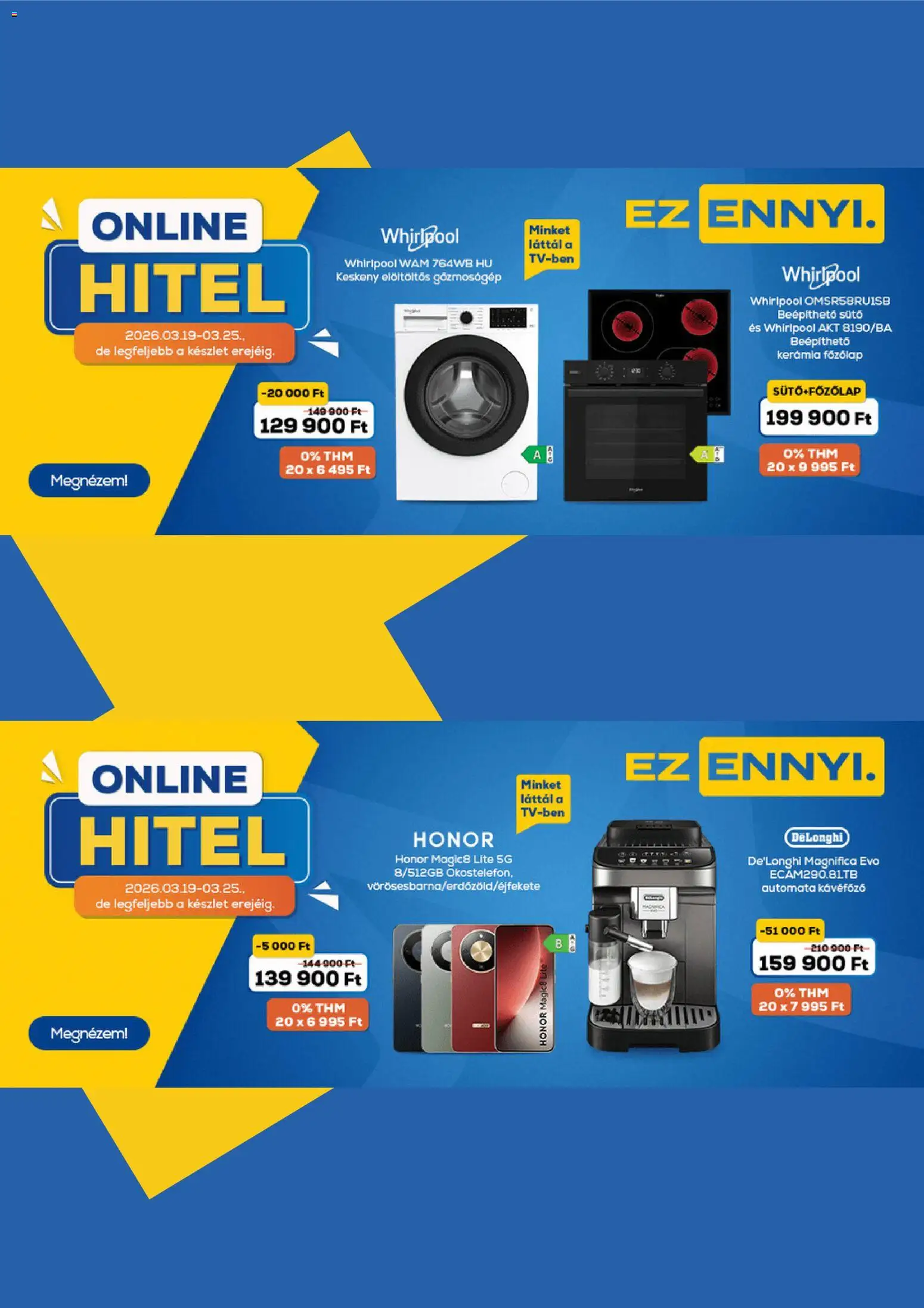 Euronics akciós újság akciós ujság - amely érvényes a következő dátumtól: 19.03.2026 | Oldal: 1 | Termékek: Sütő, Főzőlap, Kávéfőző, Automata kávéfőző