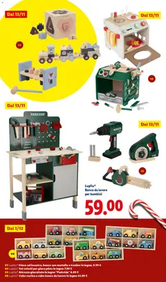 Anteprima del volantino Lupilu® Gioco ad incastro, banco con martello o trenino in legno, Gioco ad incastro, banco con martello o trenino in legno valido a partire dal 24.10.2025 | Pagina: 79 | Prodotti: Gioco, Martello