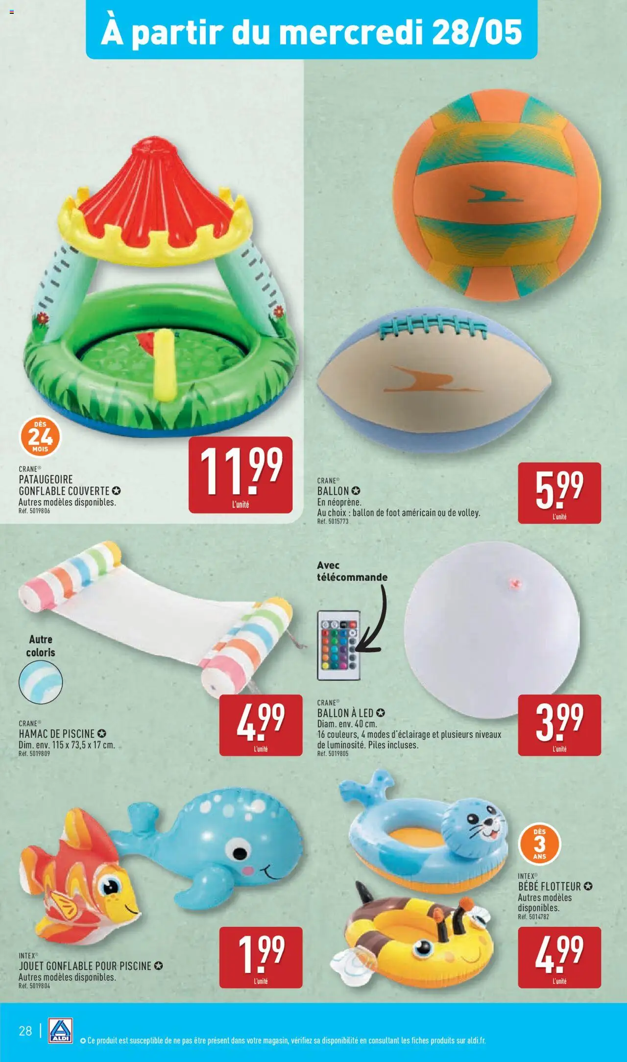  | Page: 31 | Produits: Hamac, Piscine intex, Télécommande, Piles