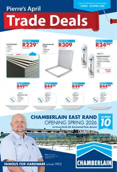Chamberlain specials catalogue – valid from 01.04.2026