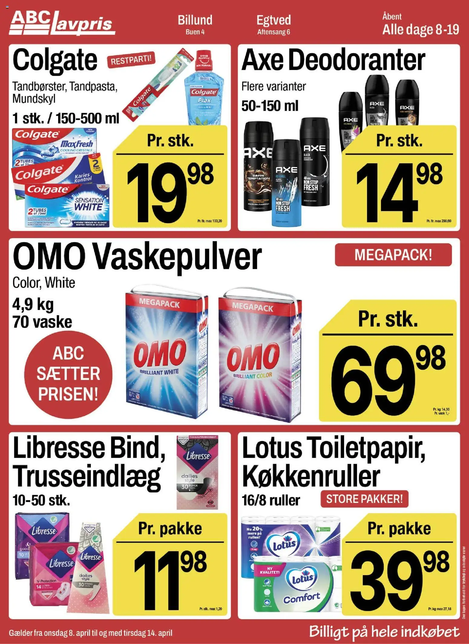 Abc Lavpris tilbudsavis – gyldig fra 08.04.2026 | Side: 11 | Produkter: Mundskyl, Vaskepulver