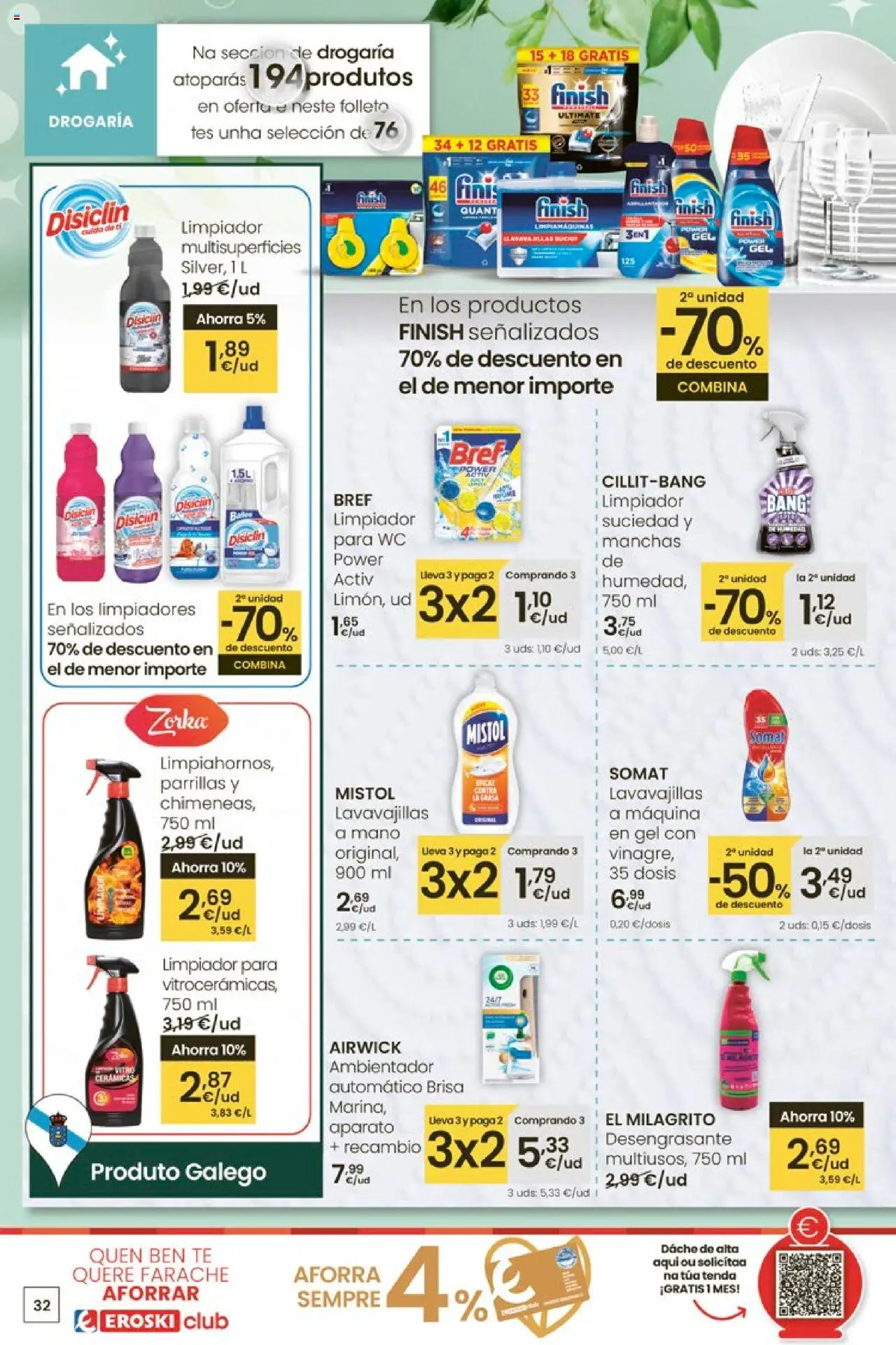 Eroski - Ofertón  │ válido desde el 02.10.2025 | Página: 32 | Productos: Té, Lavavajillas