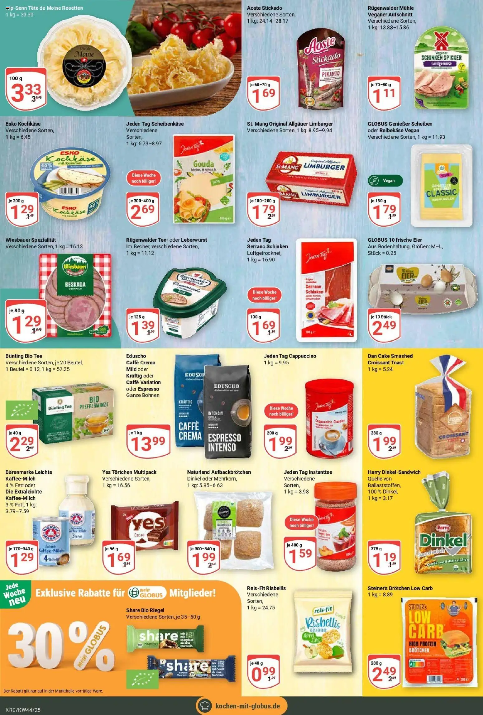 Globus prospekt Krefeld	 – gültig ab 26.10.2025 | Seite: 13 | Produkte: Eier, Toast, Schinken, Reibekase