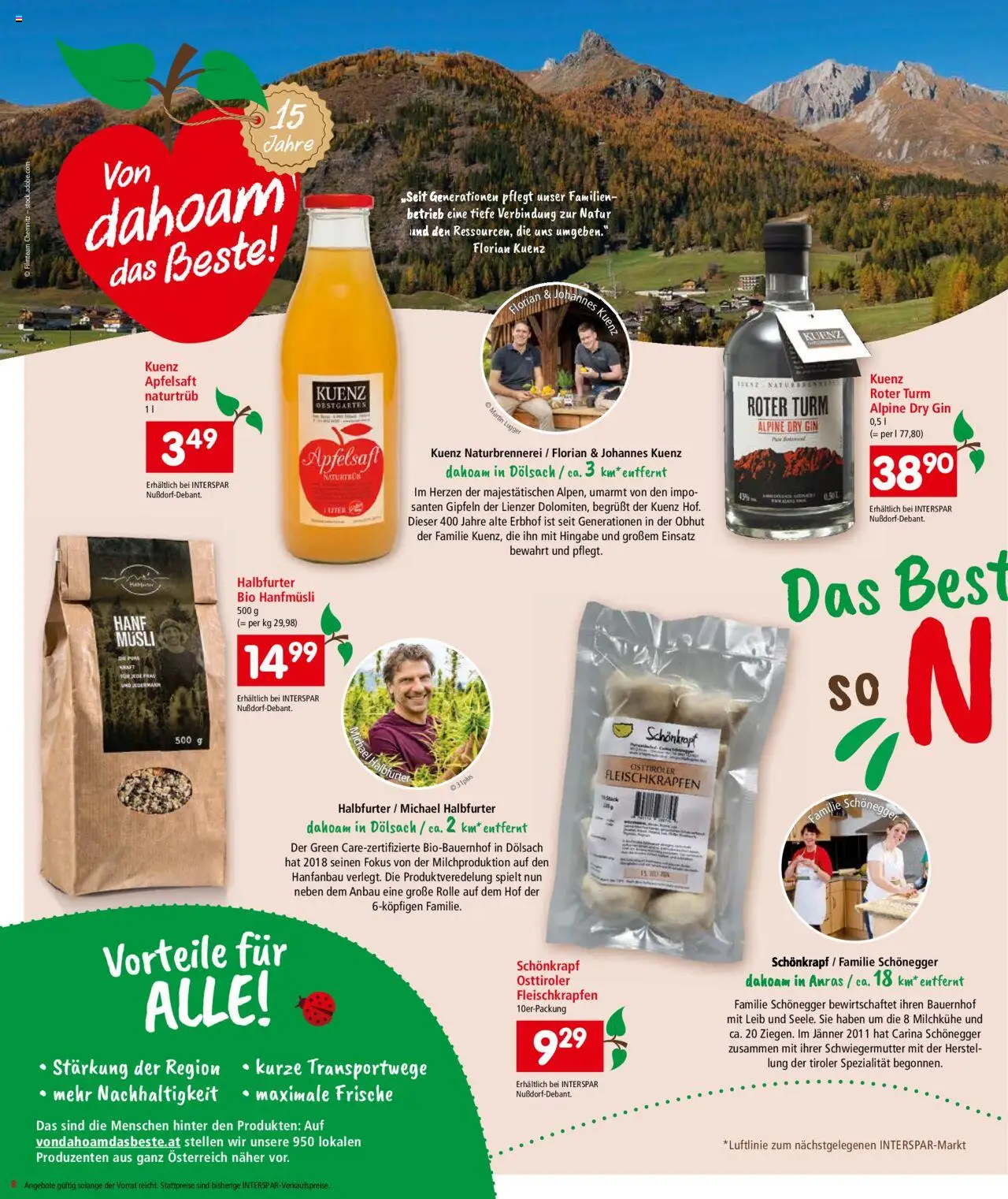 Interspar Flugblatt - Osttirol gültig ab 16.10.2025 | Seite: 9 | Produkte: Gin, Planche de surf