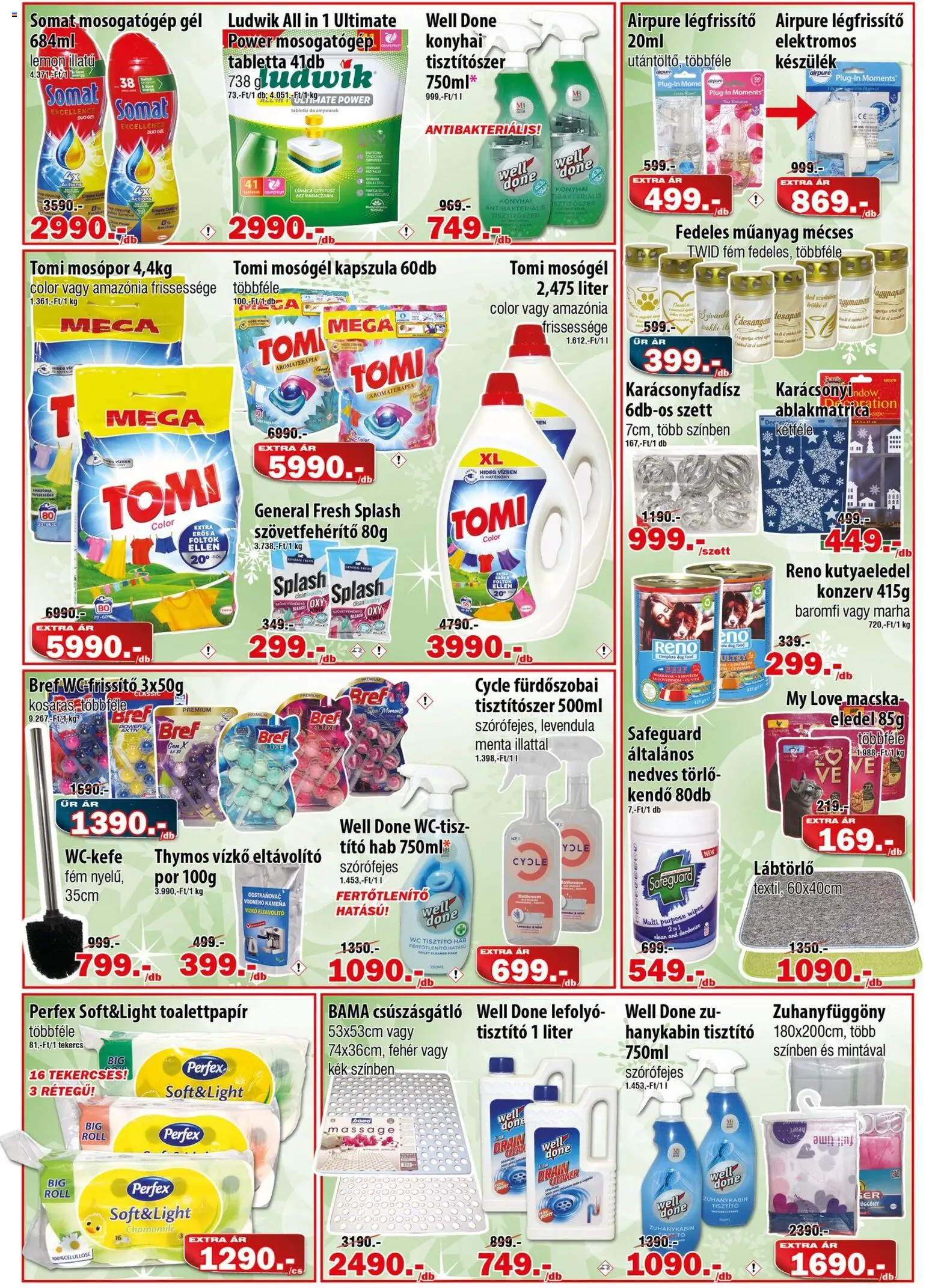 Vianni akciós ujság - amely érvényes a következő dátumtól: 17.12.2025 | Oldal: 2 | Termékek: Mosógél, Légfrissítő, Zuhanyfüggöny, Levendula