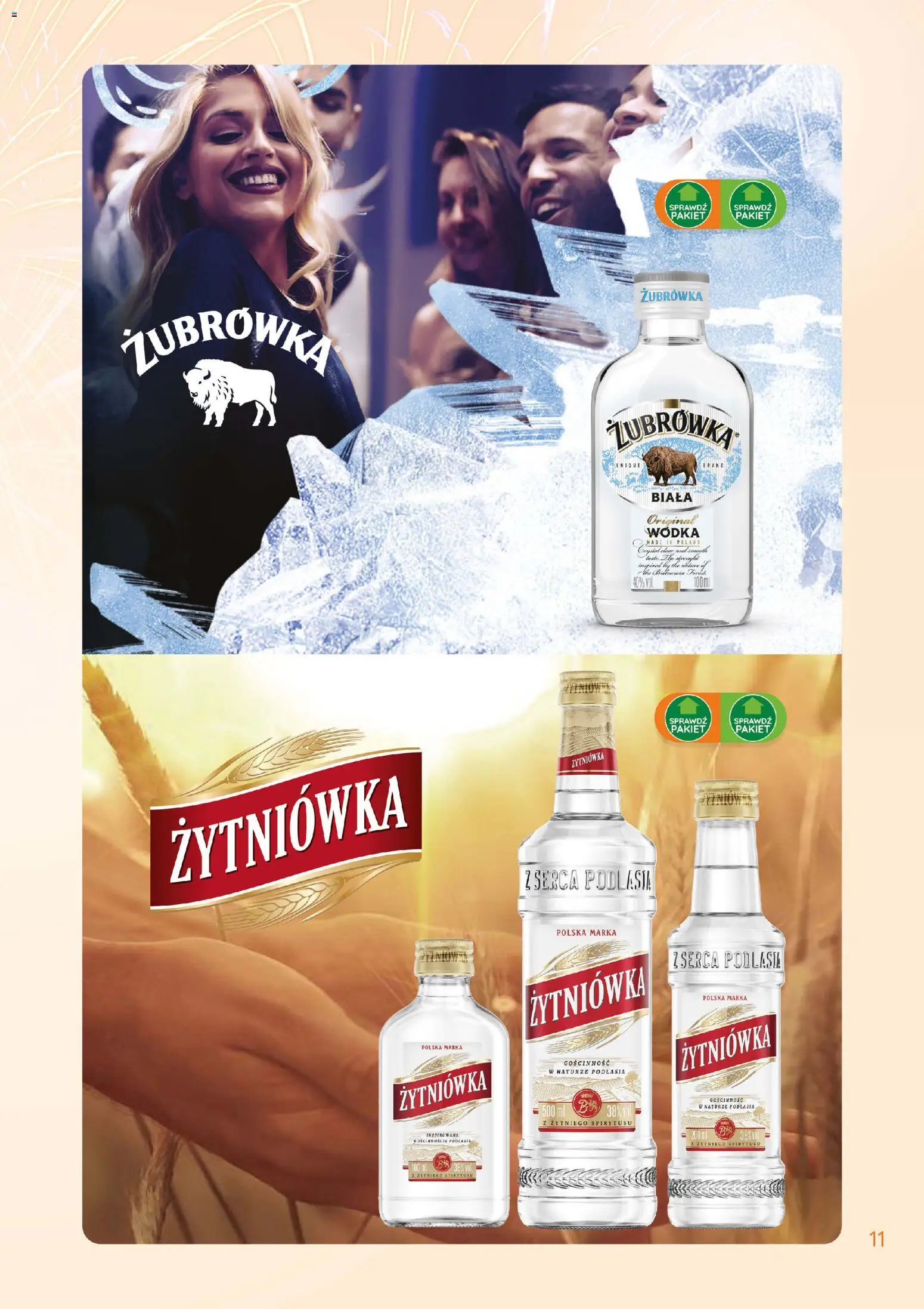 Eurocash Gazetka - Katalog Alkoholowy od 01.01.2026 | Strona: 11 | Produkty: Żubrówka, Wódka