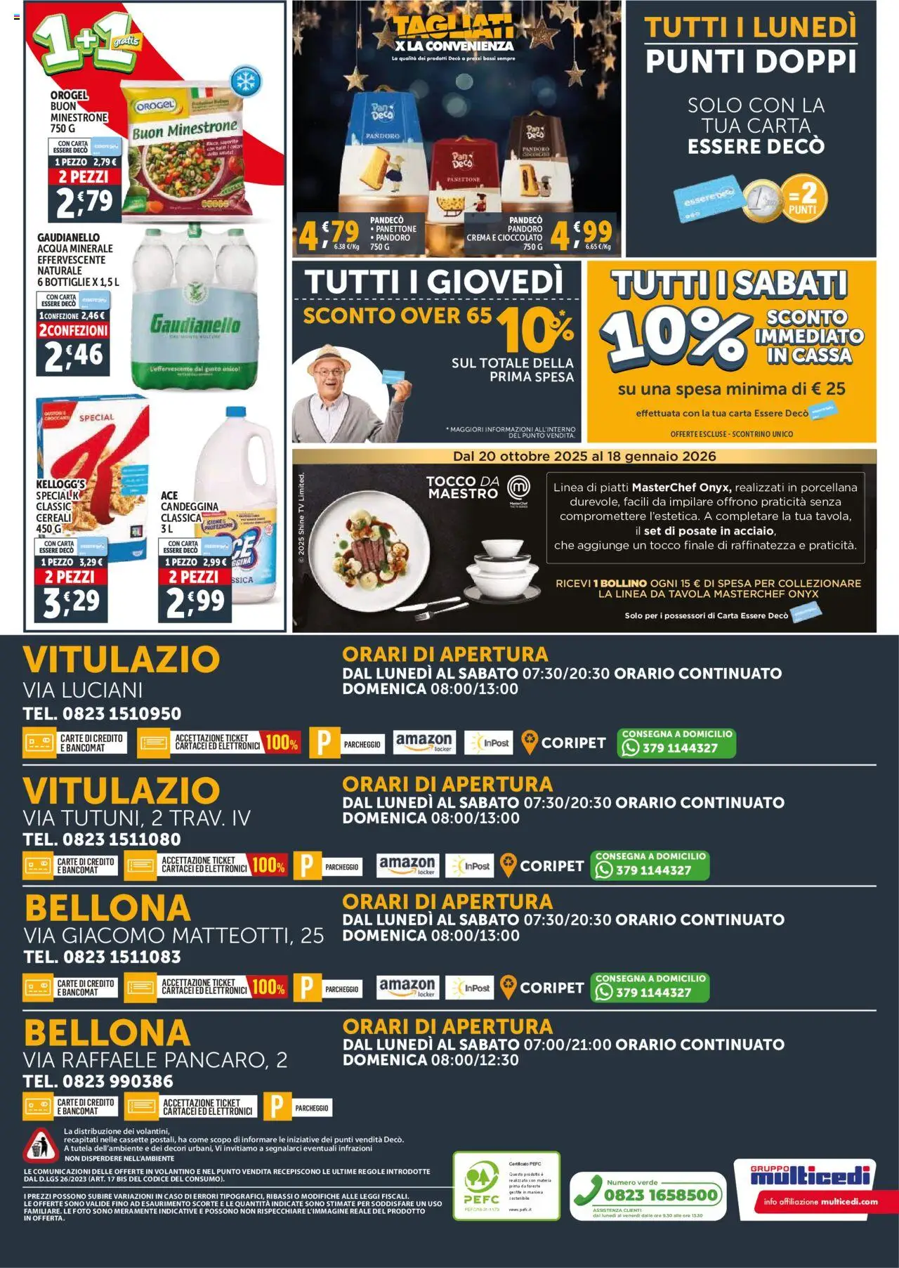 Volantino Decò del 16.10.2025 | Pagina: 20 | Prodotti: Minestrone, Crema, Cioccolato, Candeggina