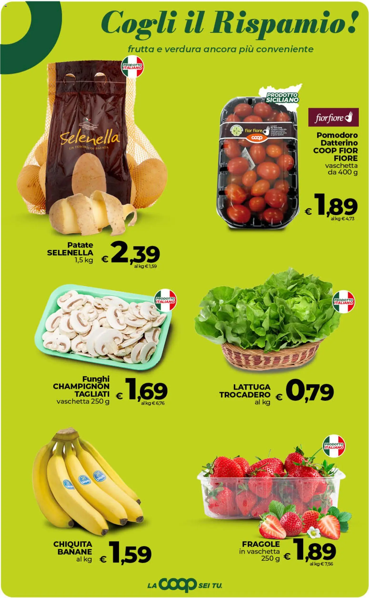 Volantino Ipercoop del 13.02.2026 | Pagina: 27 | Prodotti: Banane, Fragole, Pomodoro, Funghi