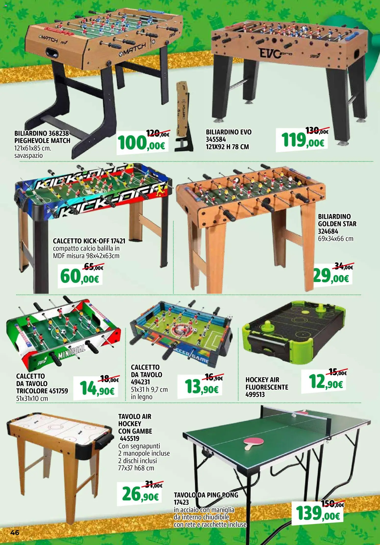 Volantino Orizzonte del 27.11.2025 | Pagina: 46 | Prodotti: Racchette, Tavolo