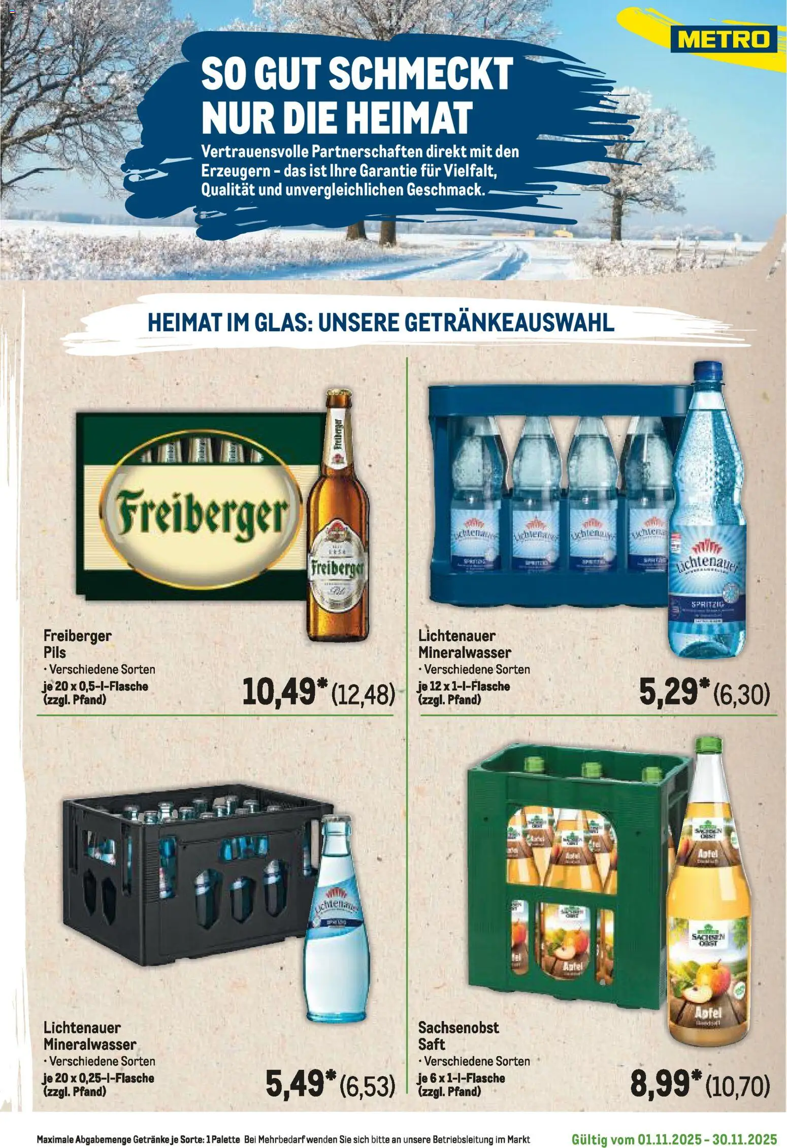 Metro Regionaler Flyer – gültig ab 01.11.2025 | Seite: 85 | Produkte: Pils, Mineralwasser, Saft