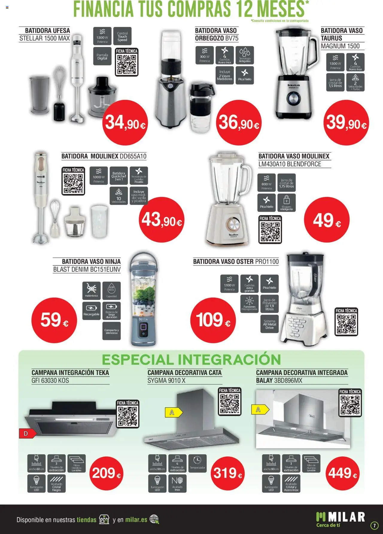 Milar folleto │ válido desde el 01.07.2025 | Página: 7 | Productos: Ηλεκτρονικα ειδη, Batidora, Galette de chaise, Batería