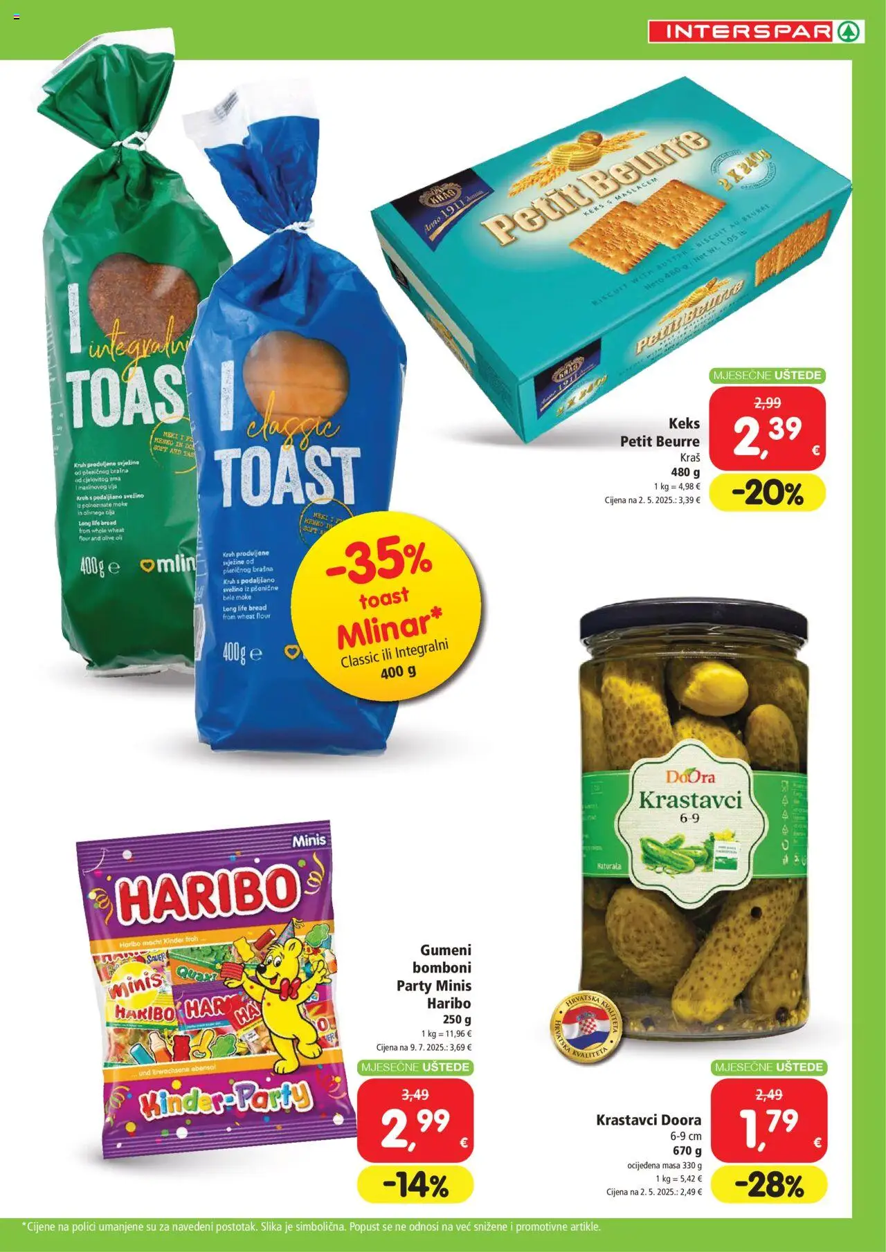Interspar katalog | vrijedi od 01.10.2025 | Stranica: 3 | Proizvodi: Kruh, Toast, Keks, Krastavci