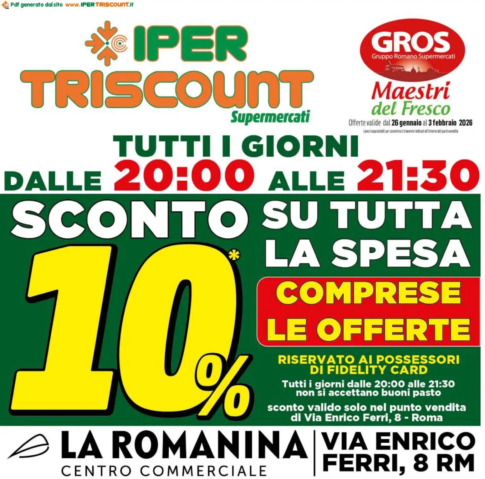Volantino Ipertriscount del 26.01.2026 | Pagina: 1