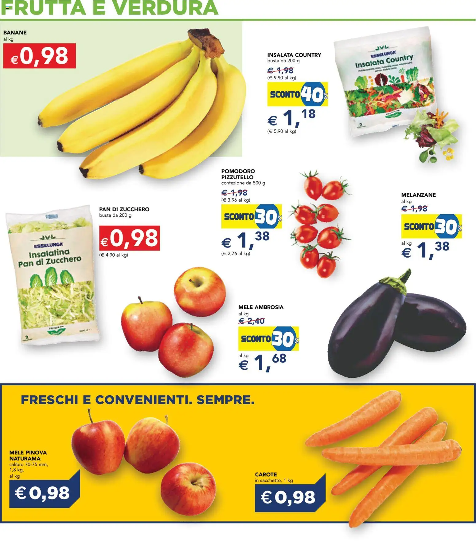 Volantino Esselunga S del 23.04.2026 | Pagina: 10 | Prodotti: Frutta, Zucchero, Pomodoro, Melanzane