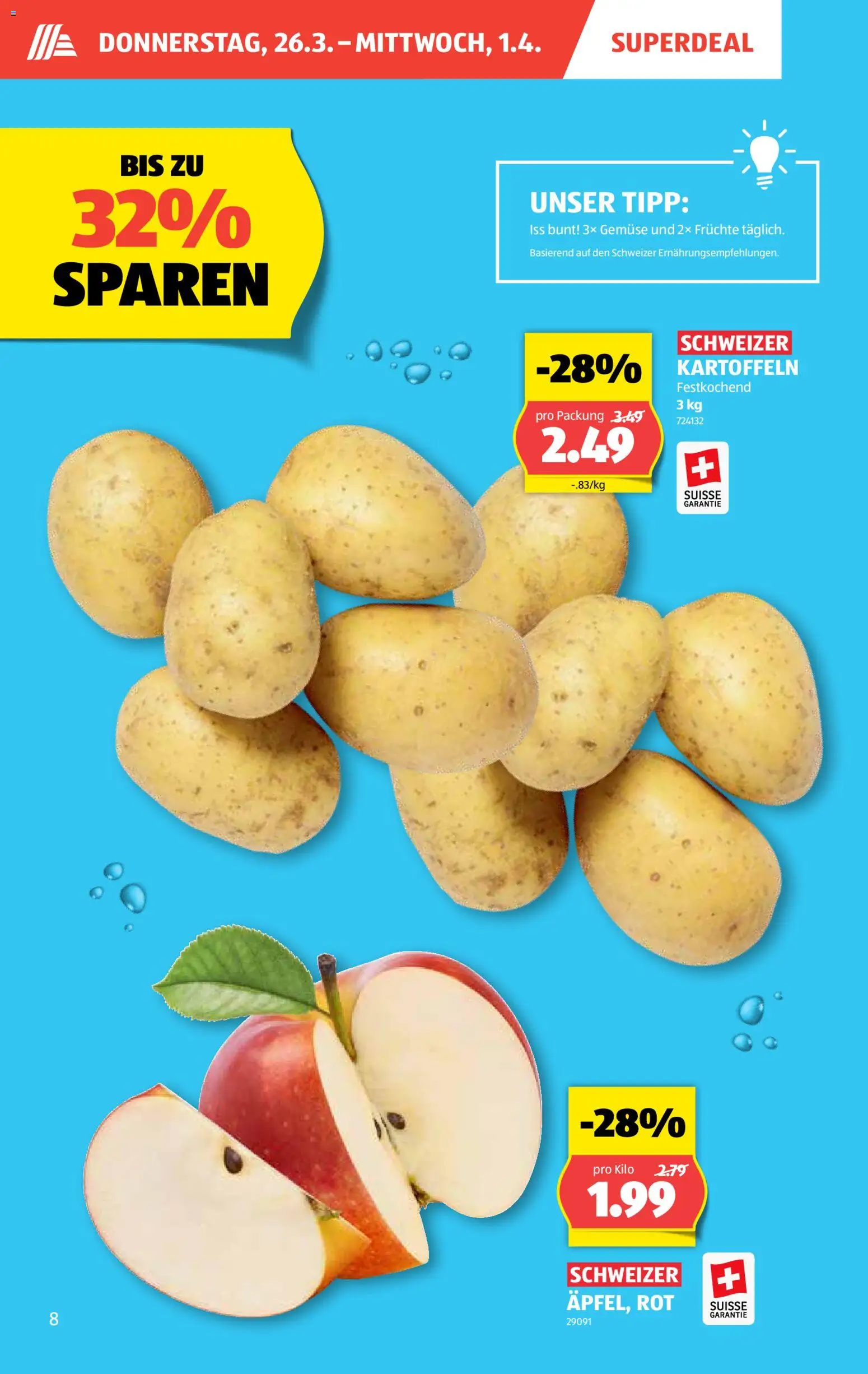 Aldi aktionen – gültig ab 26.03.2026 | Seite: 9 | Produkte: Gemüse, Kartoffeln, Früchte