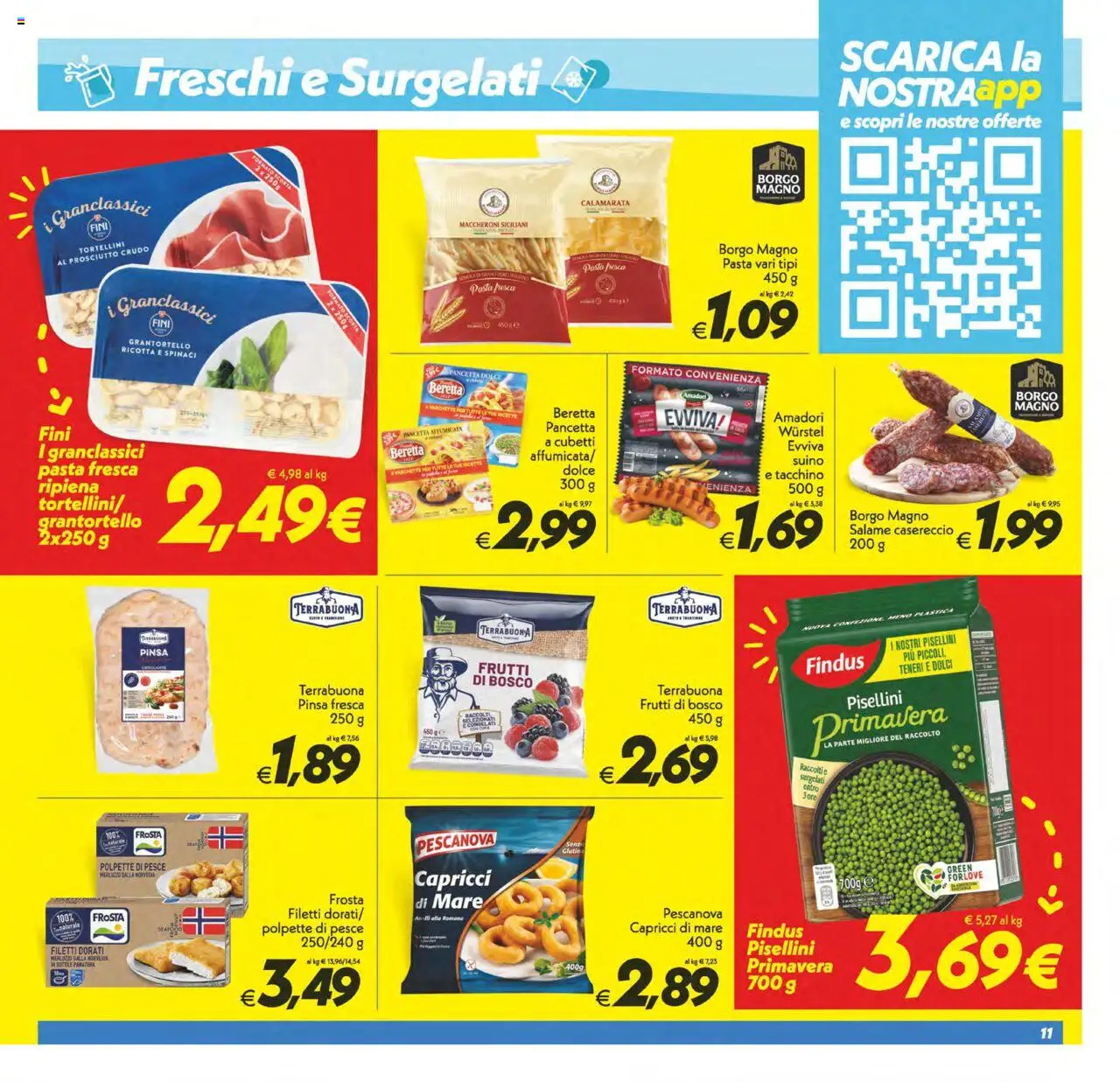 Volantino SuperConveniente del 13.06.2025 | Pagina: 11 | Prodotti: Pesce, Prosciutto, Spinaci, Polpette
