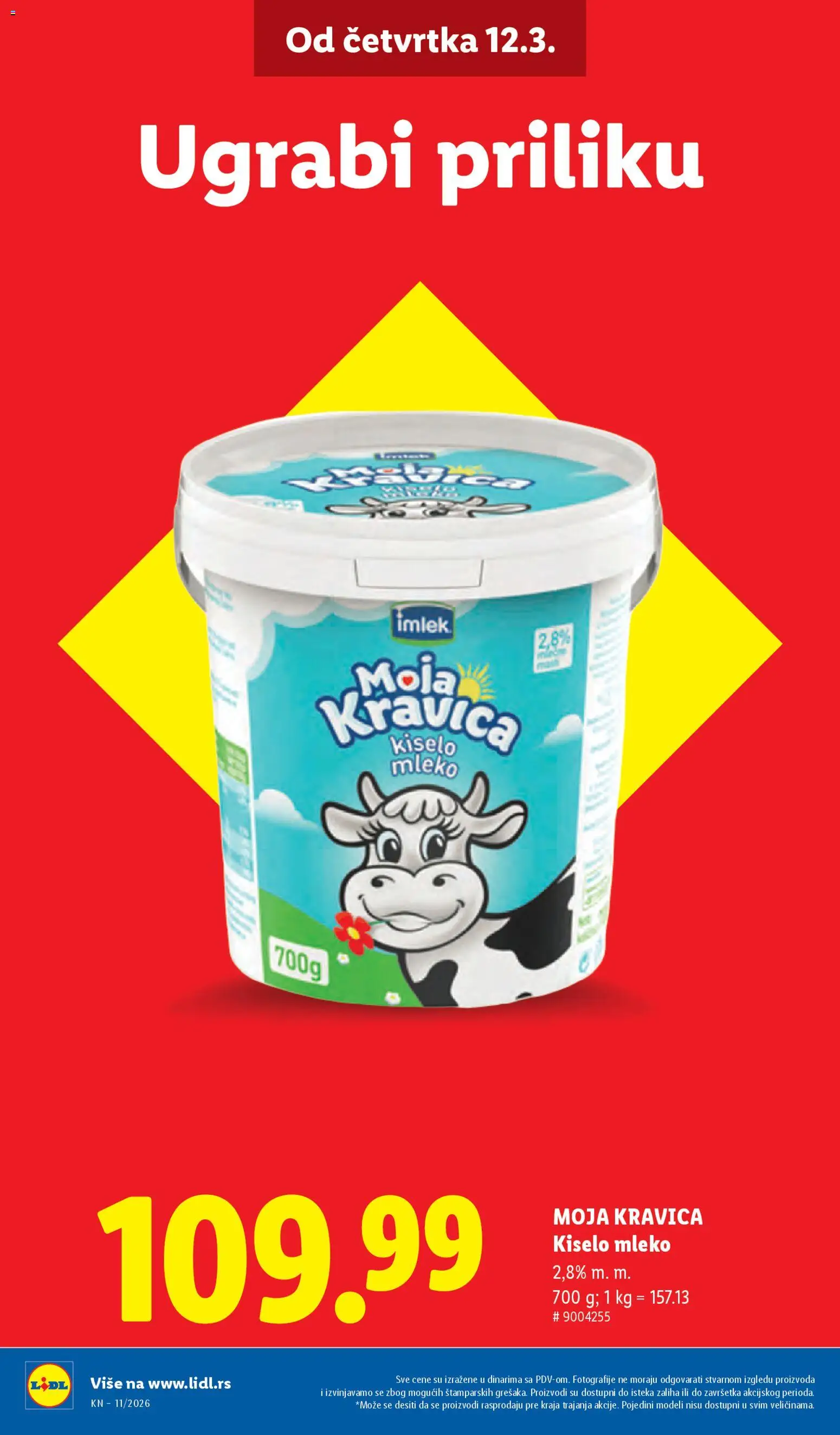 Lidl katalog - važi od 12.03.2026 | Strana: 6 | Proizvode: Kiselo mleko, Moja kravica, Mleko